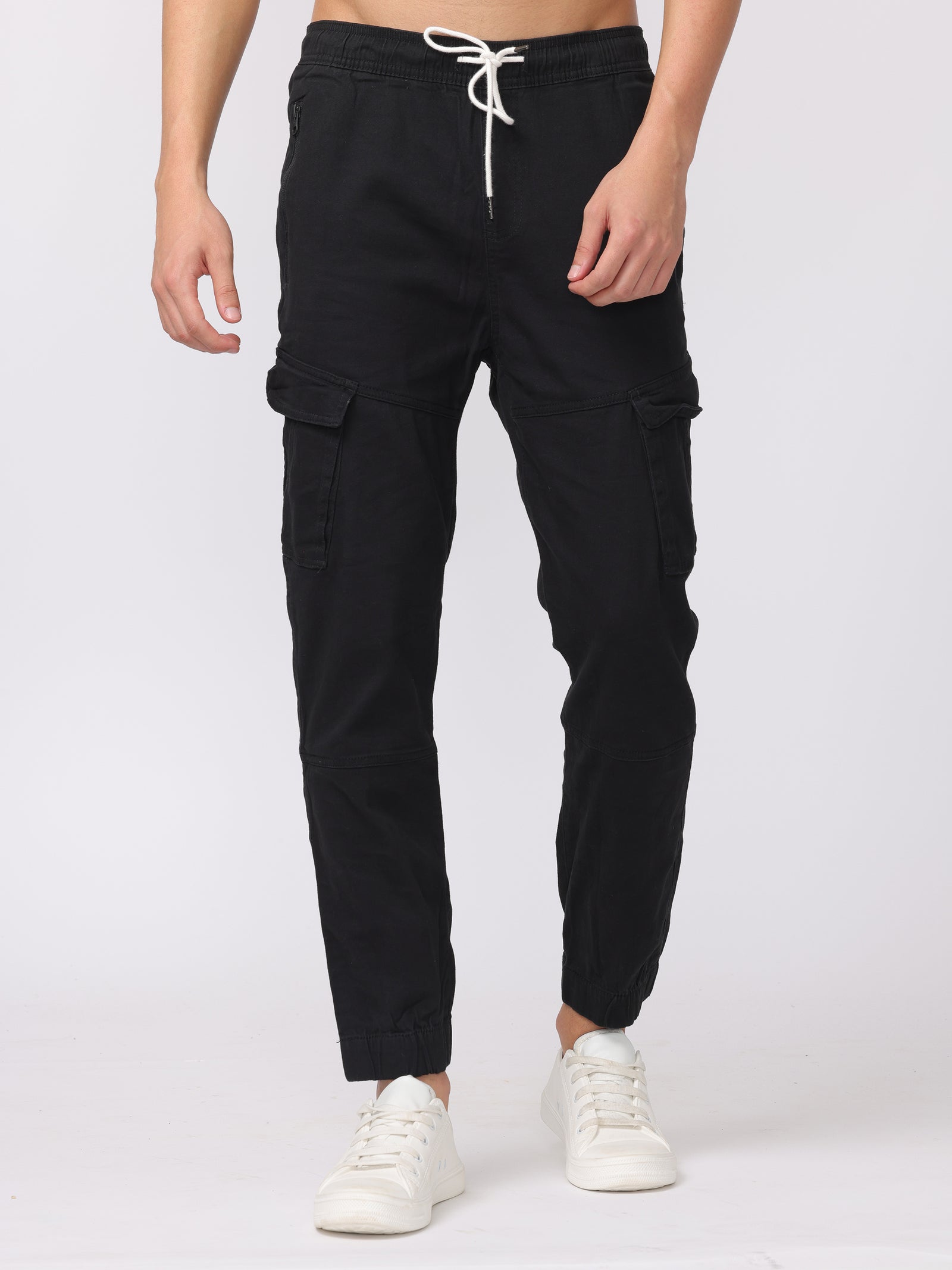 Men Black Comfort Fit Joggers