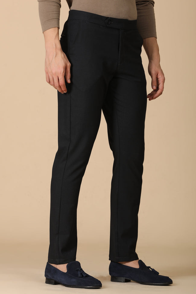 Men Checkered Formal Trouser