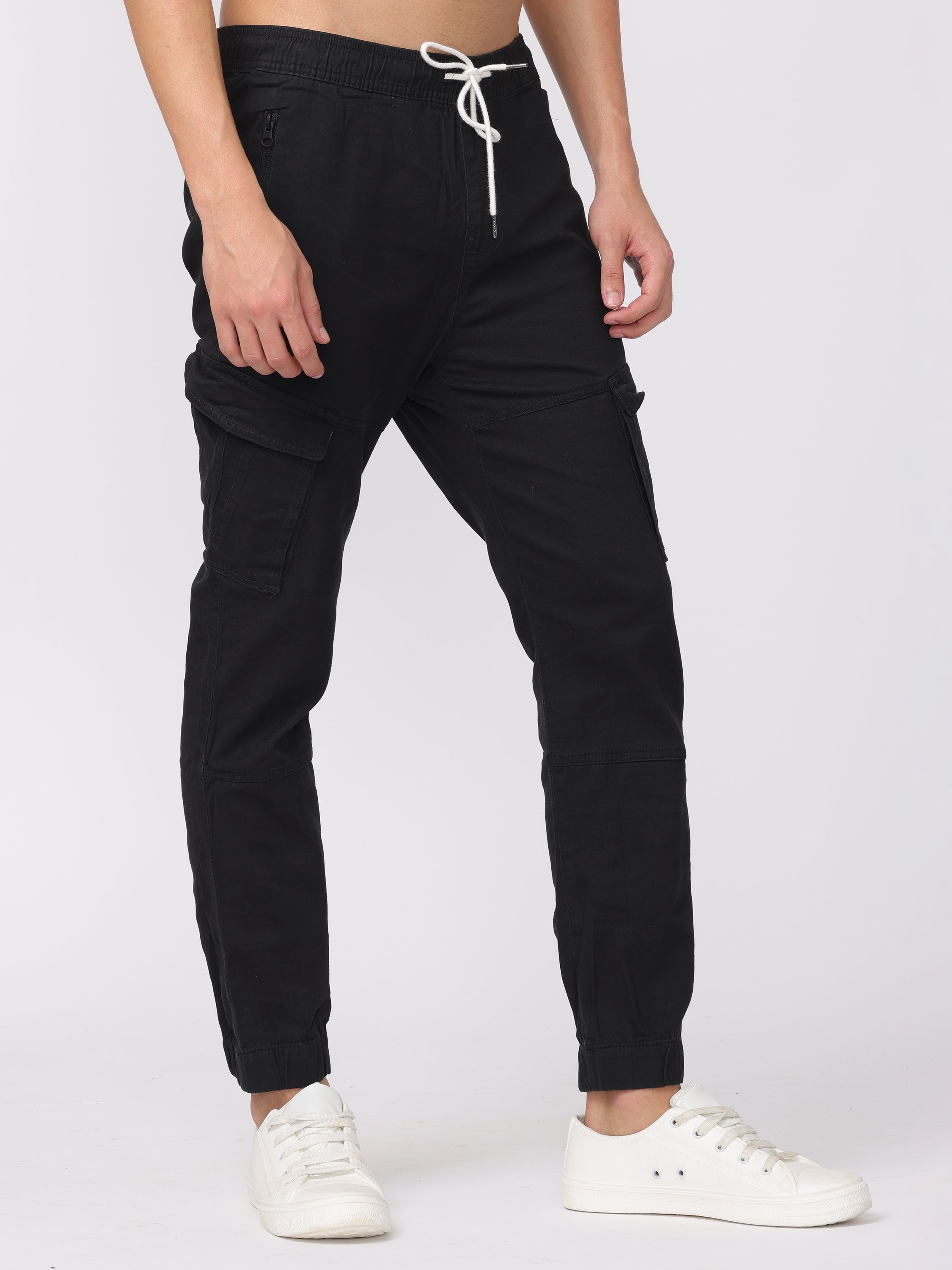 Men Black Comfort Fit Joggers