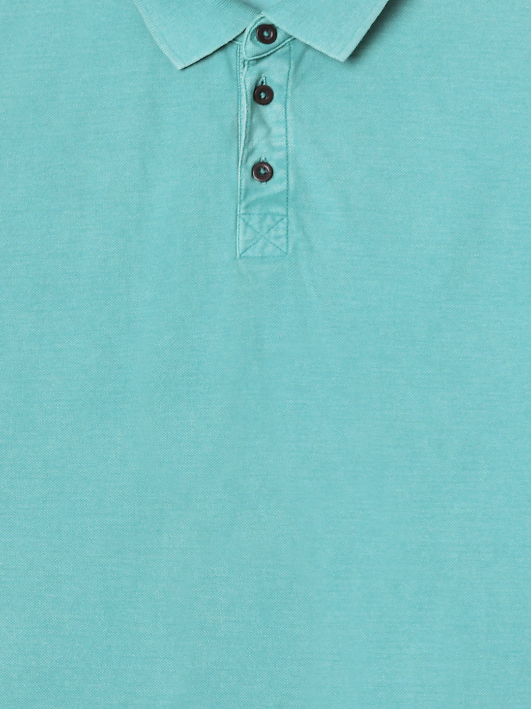 Men Teal Drop Shoulder Oversize Polo T-Shirt