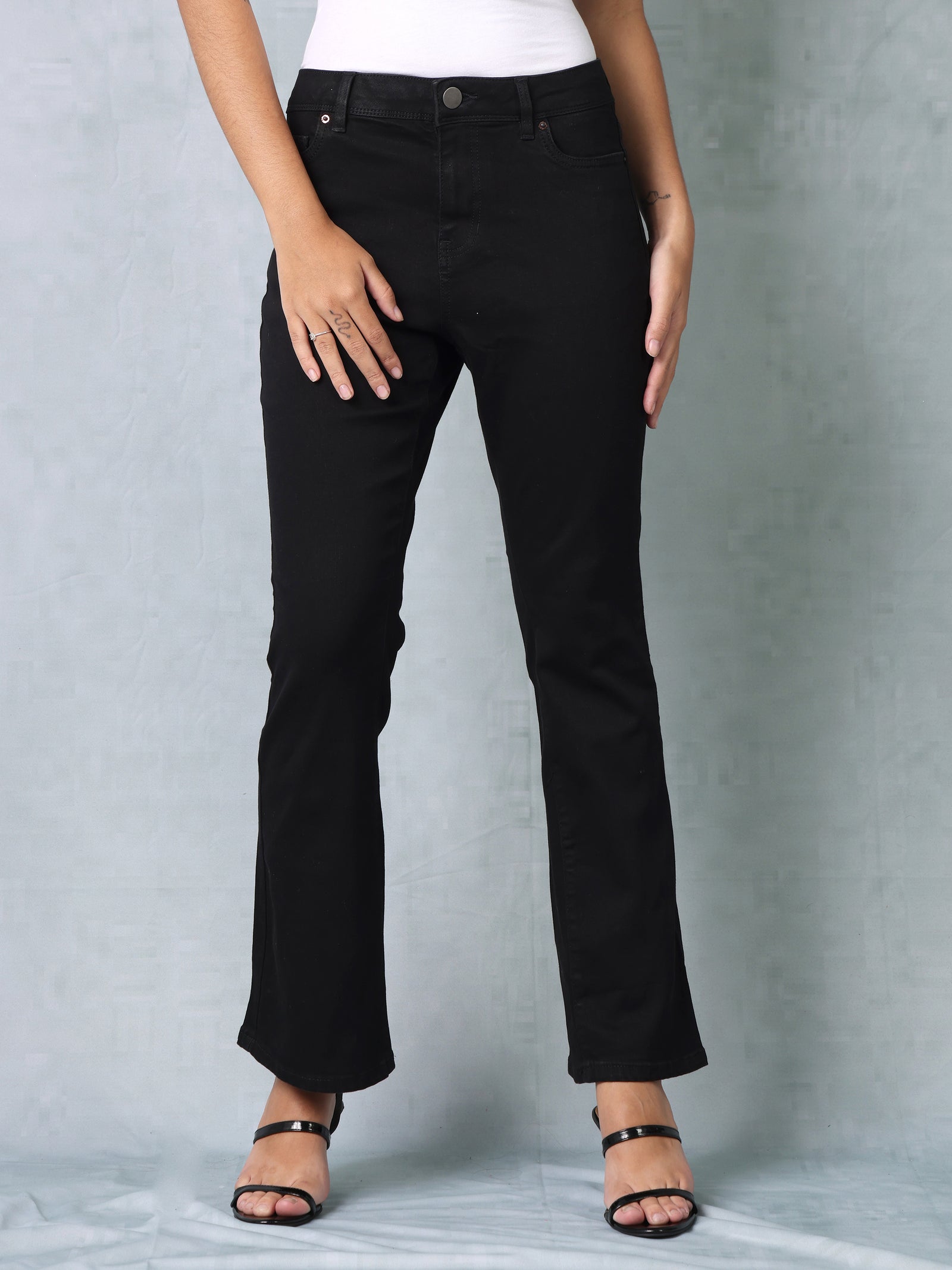 Women Black Bootcut jeans