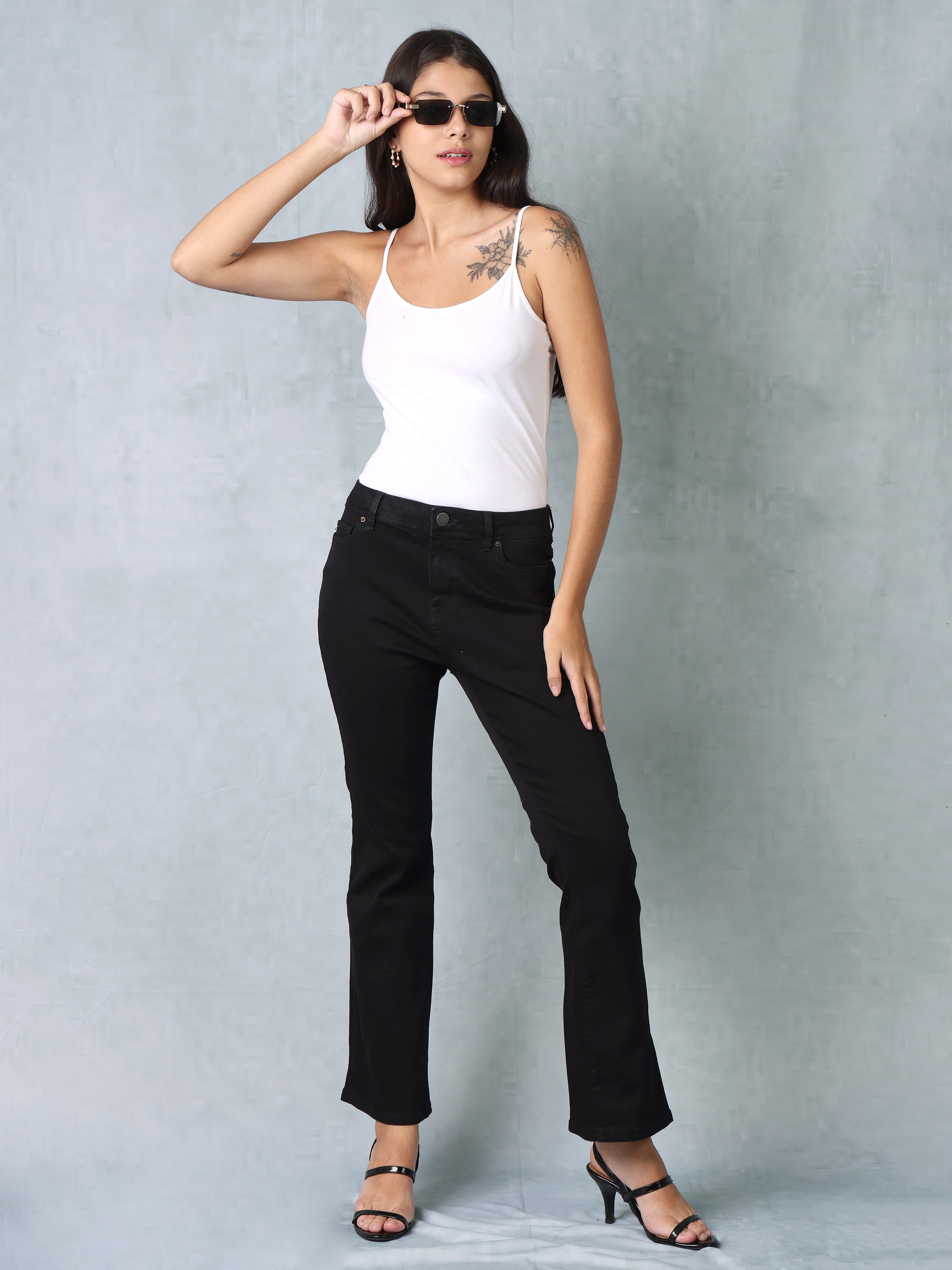 Women Black Bootcut jeans