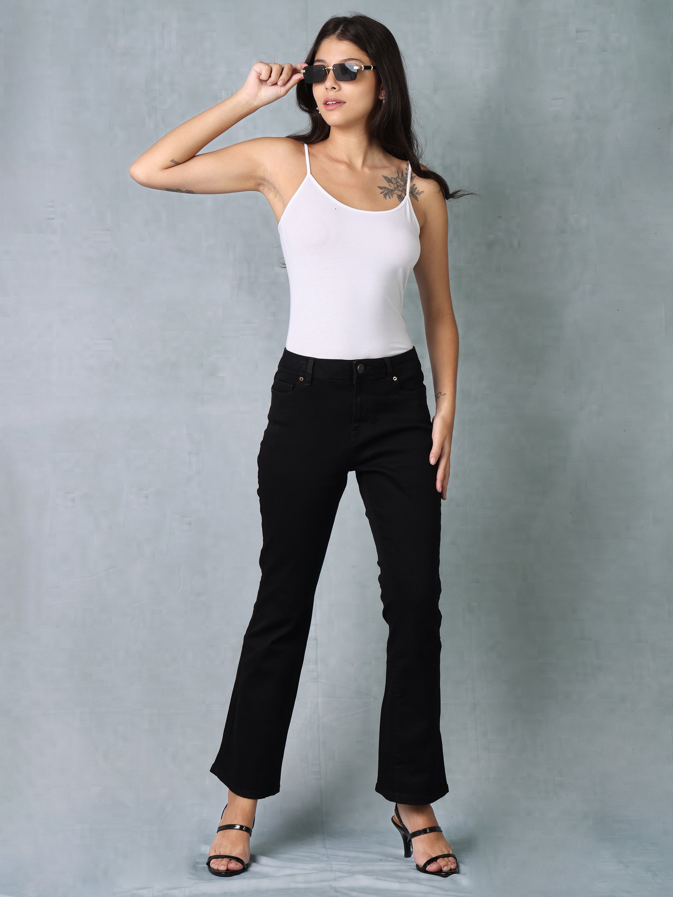 Women Black Bootcut jeans