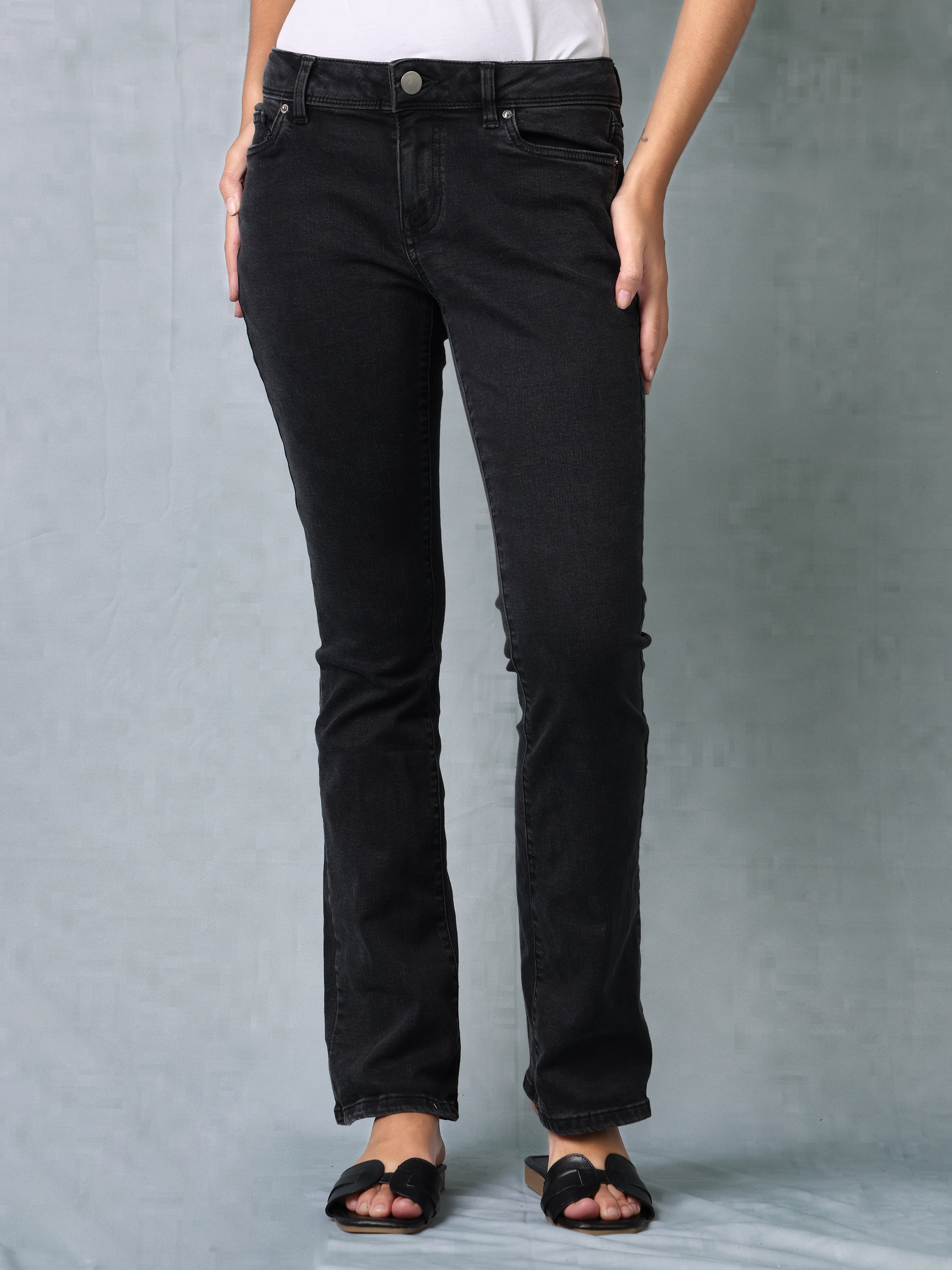 Women Black Bootcut jeans