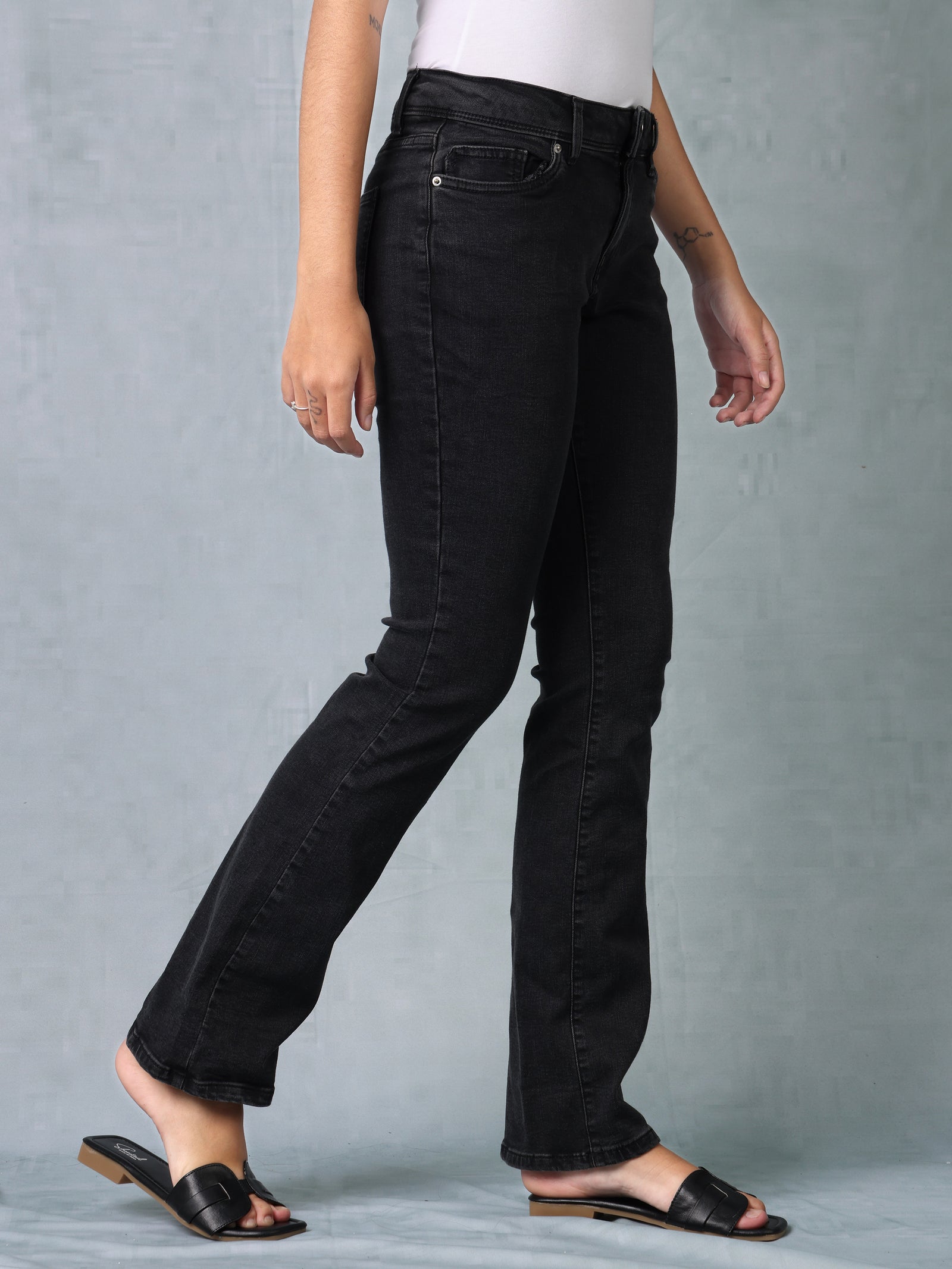 Women Black Bootcut jeans