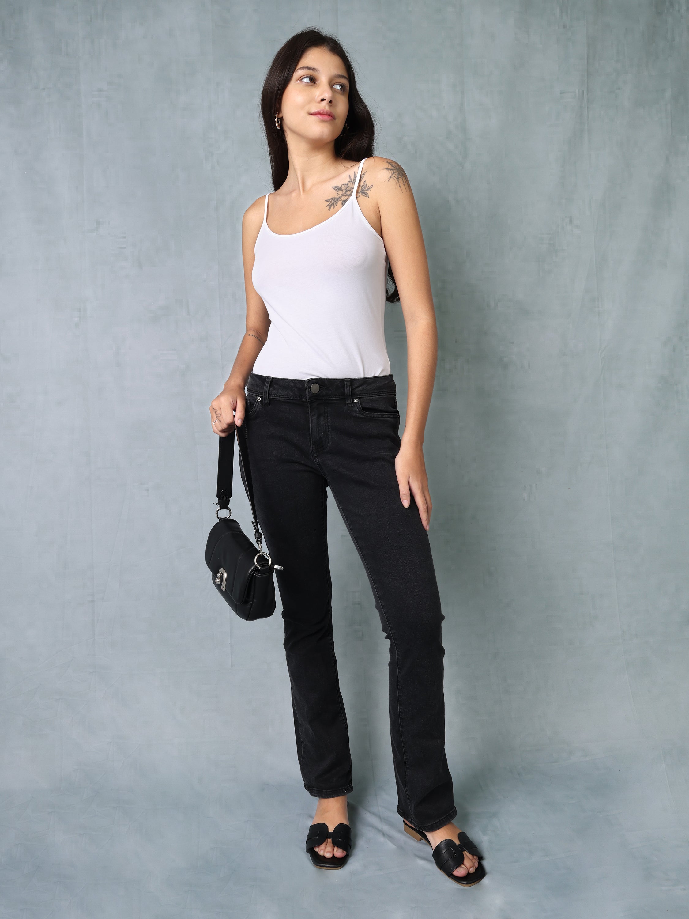 Women Black Bootcut jeans