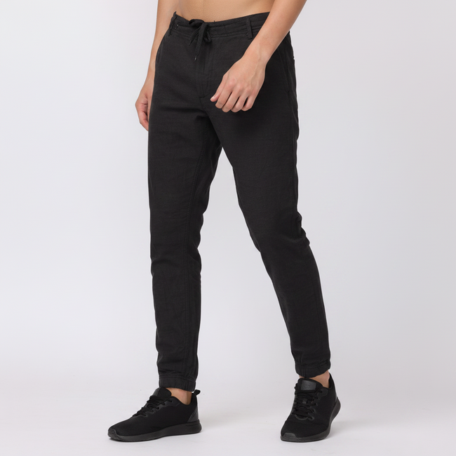 Men Black Comfort Fit Joggers
