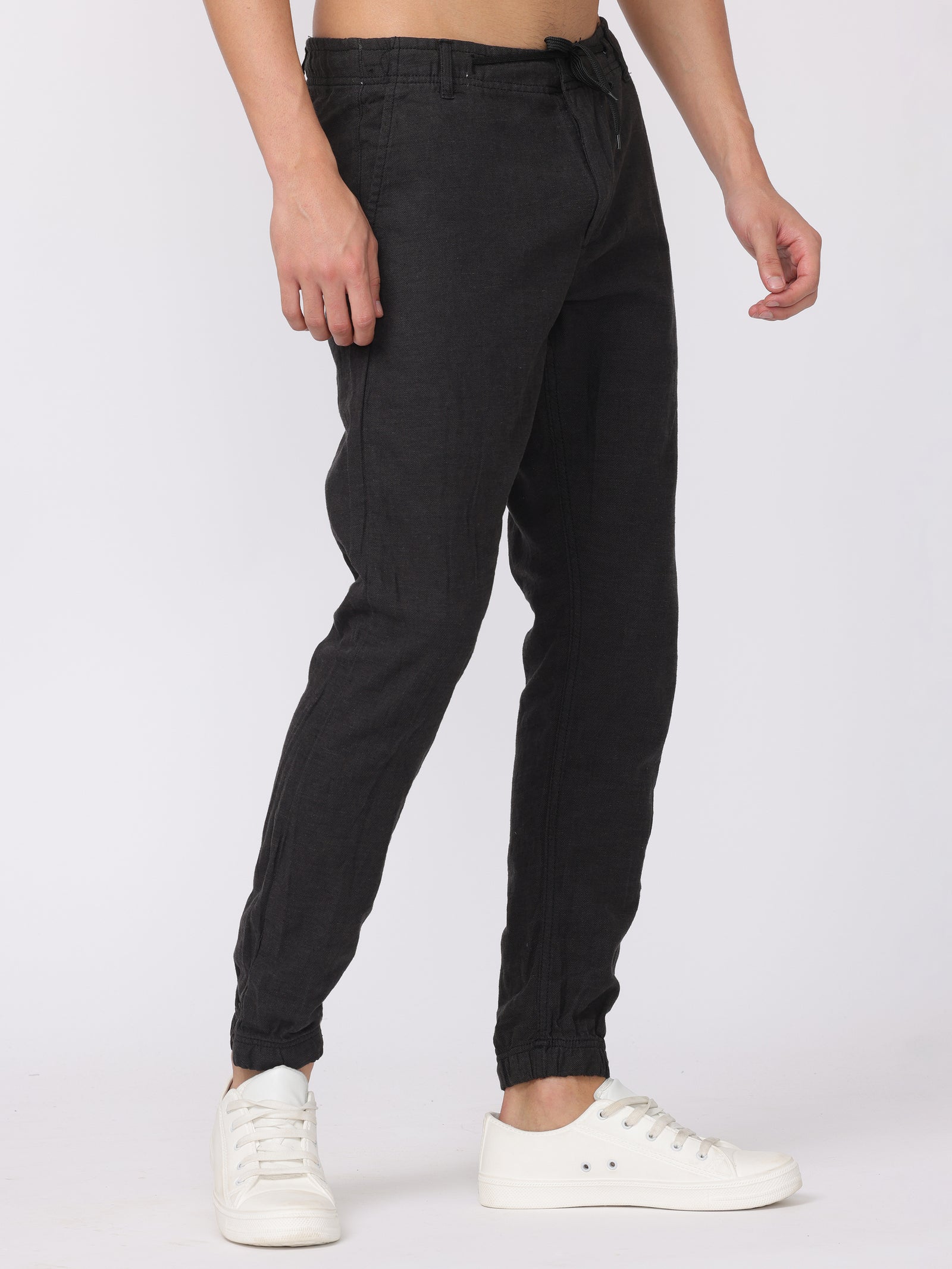 Men Black Comfort Fit Joggers