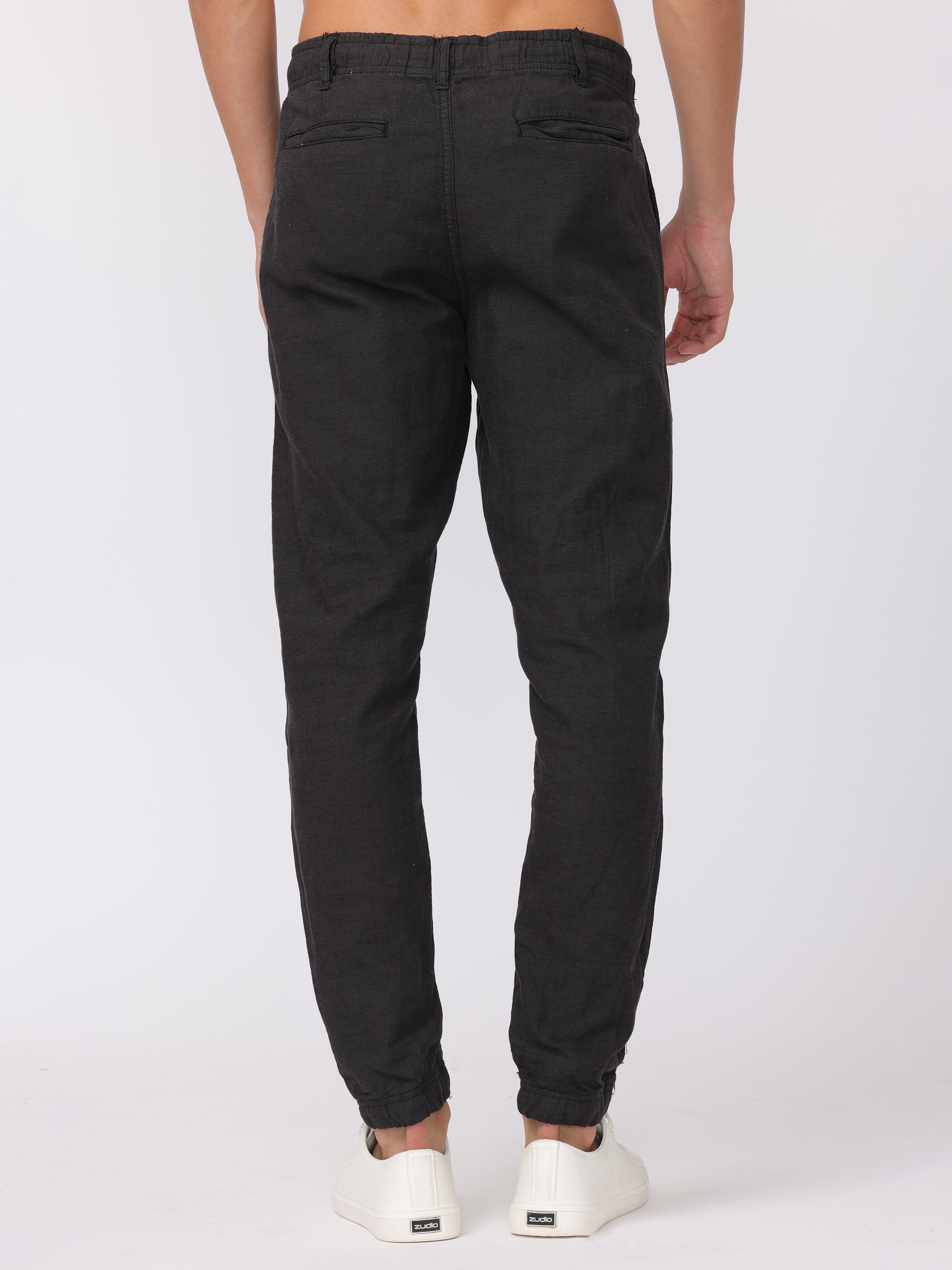 Men Black Comfort Fit Joggers