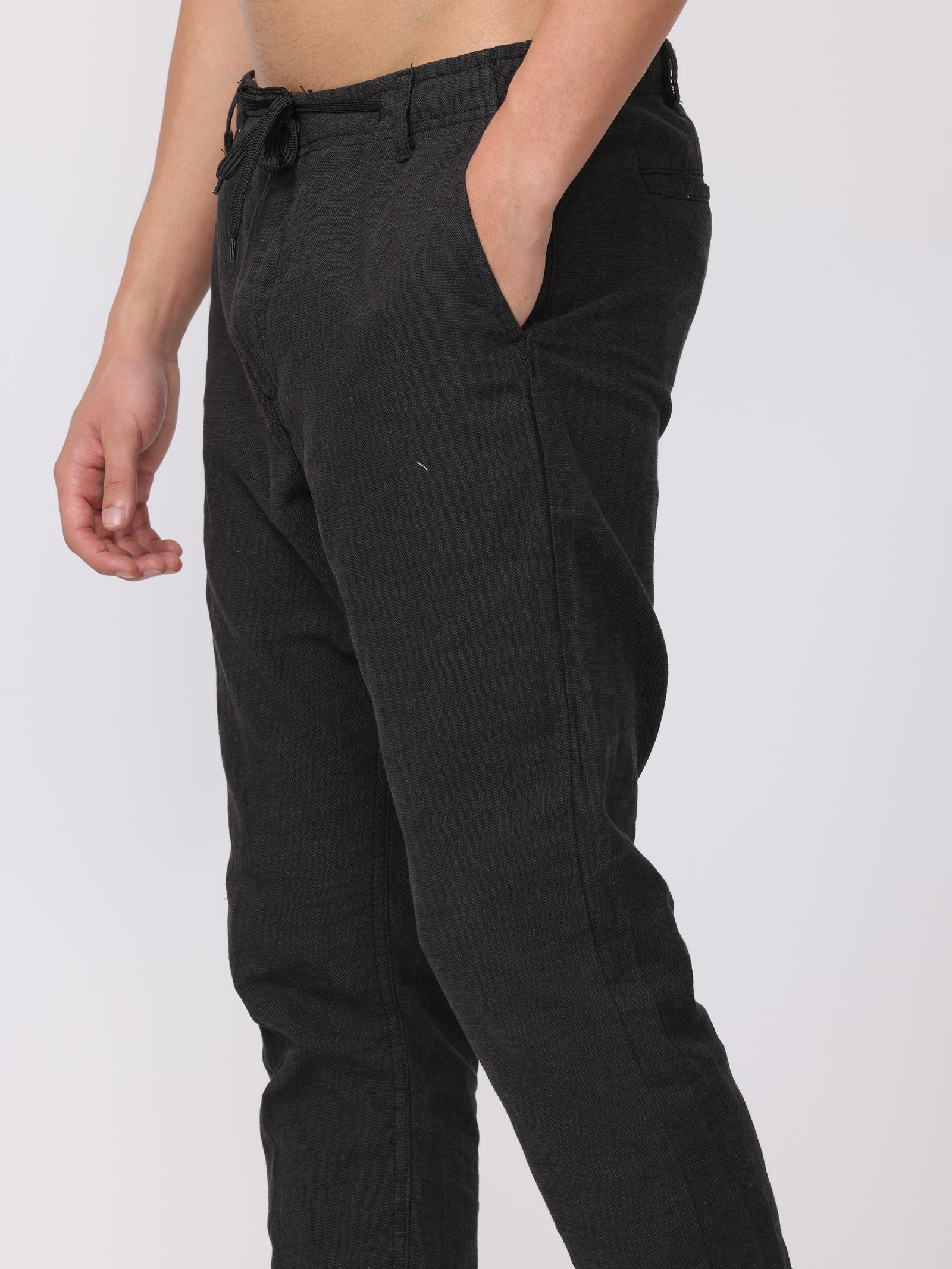 Men Black Comfort Fit Joggers