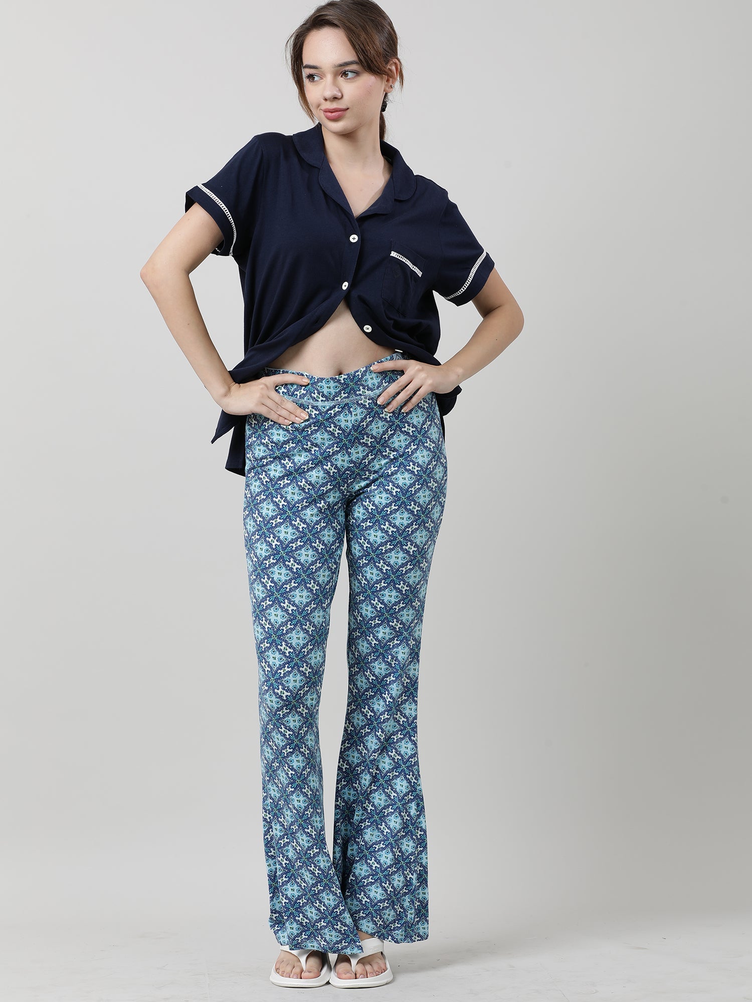 Women Printed Flared Lounge Pants