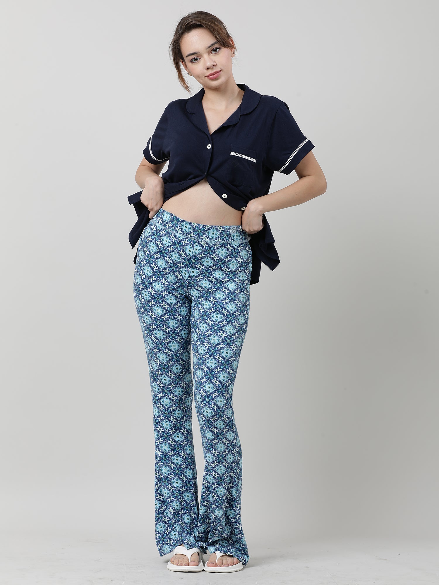 Women Printed Flared Lounge Pants