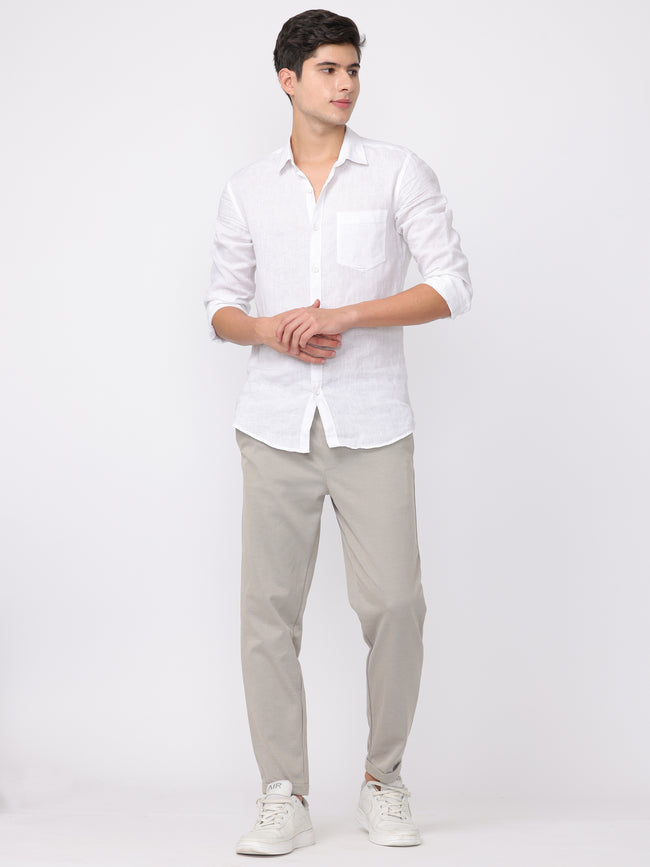 Men Beige Comfort Fit Joggers