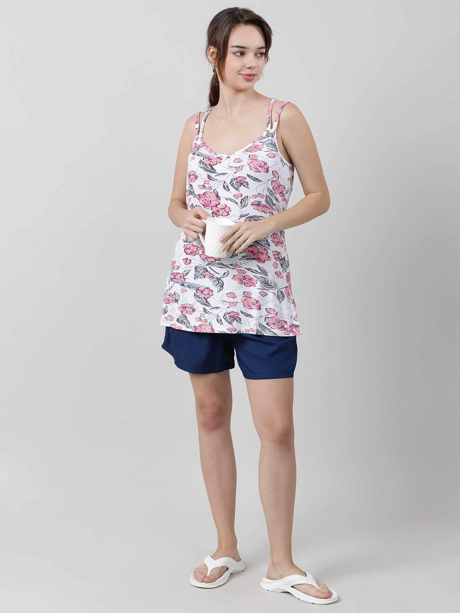 Women Relaxed Fit Floral Tank Top