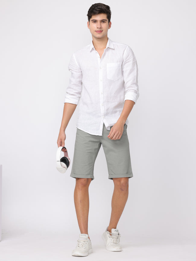 Men Grey Regular Fit Shorts