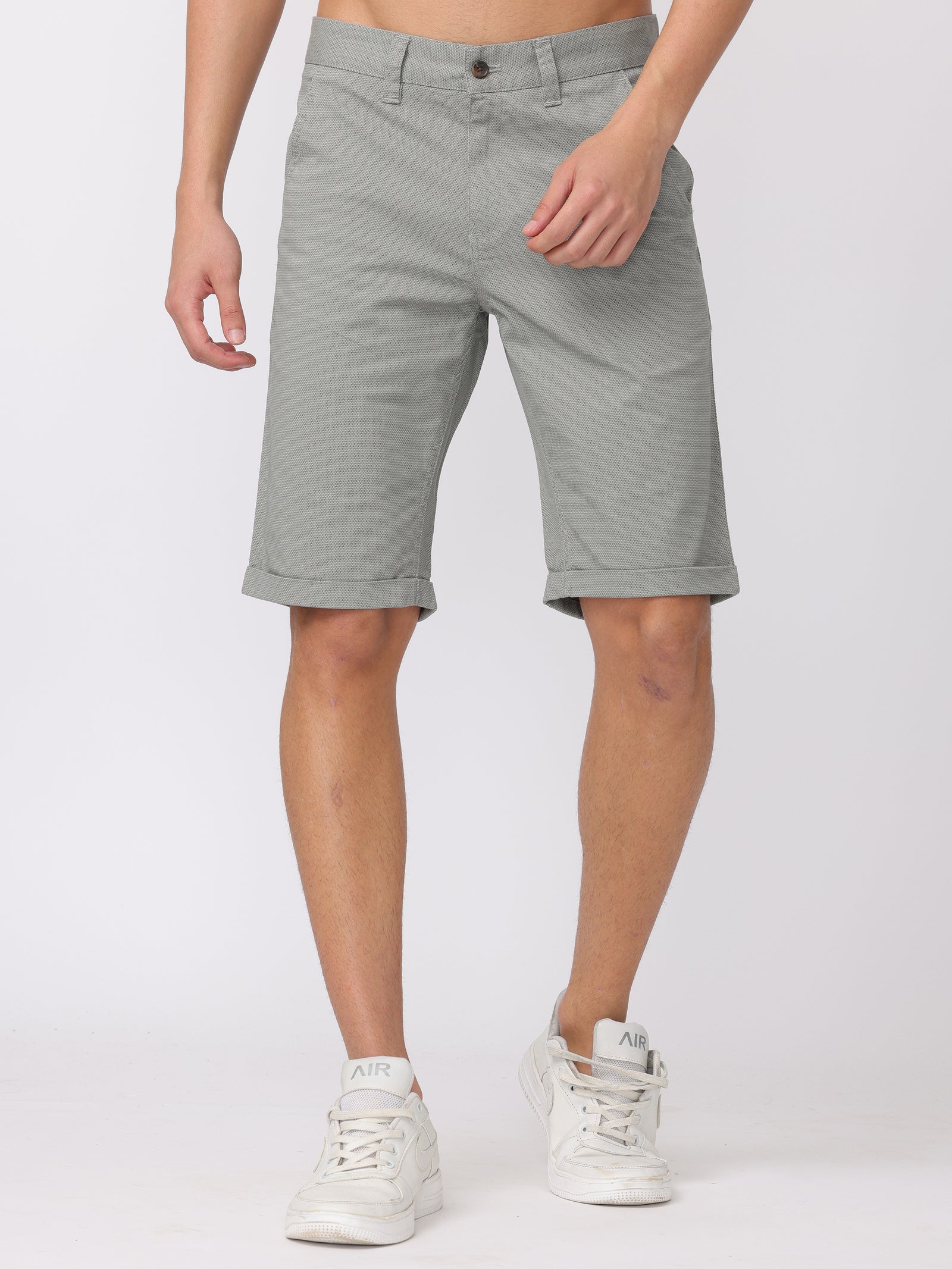 Men Grey Regular Fit Shorts