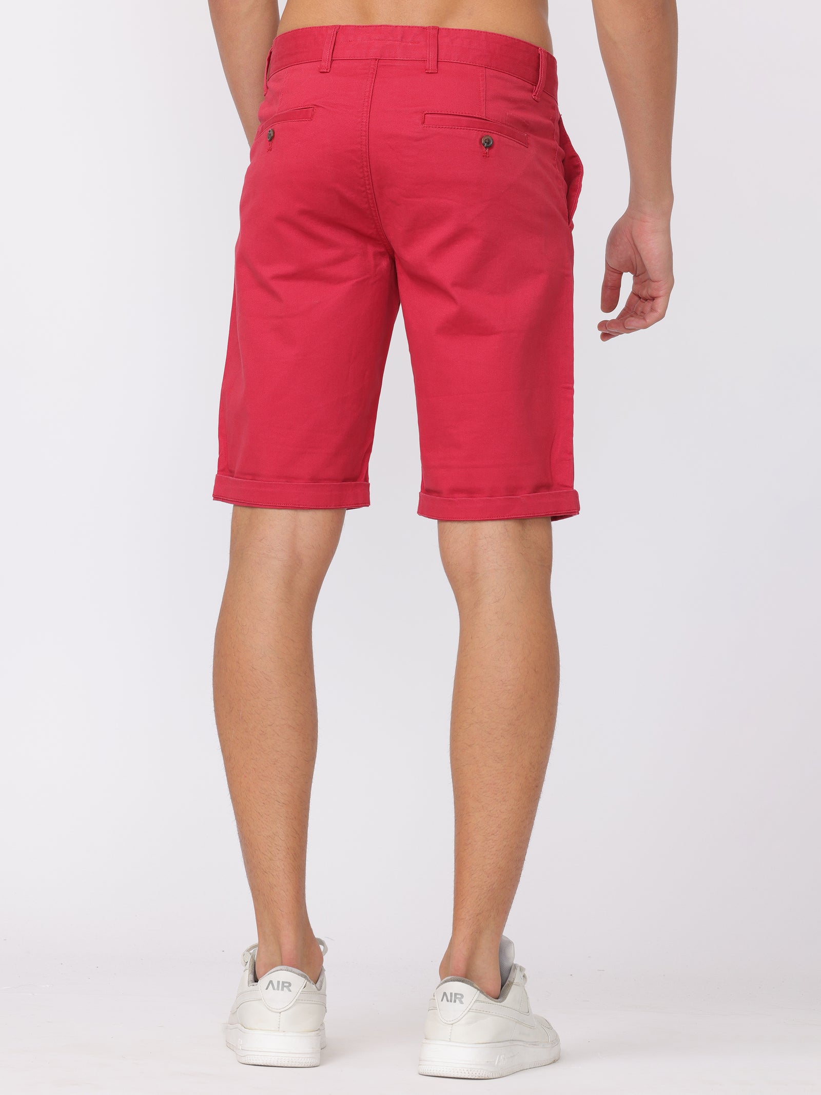 Men Red Regular Fit Shorts