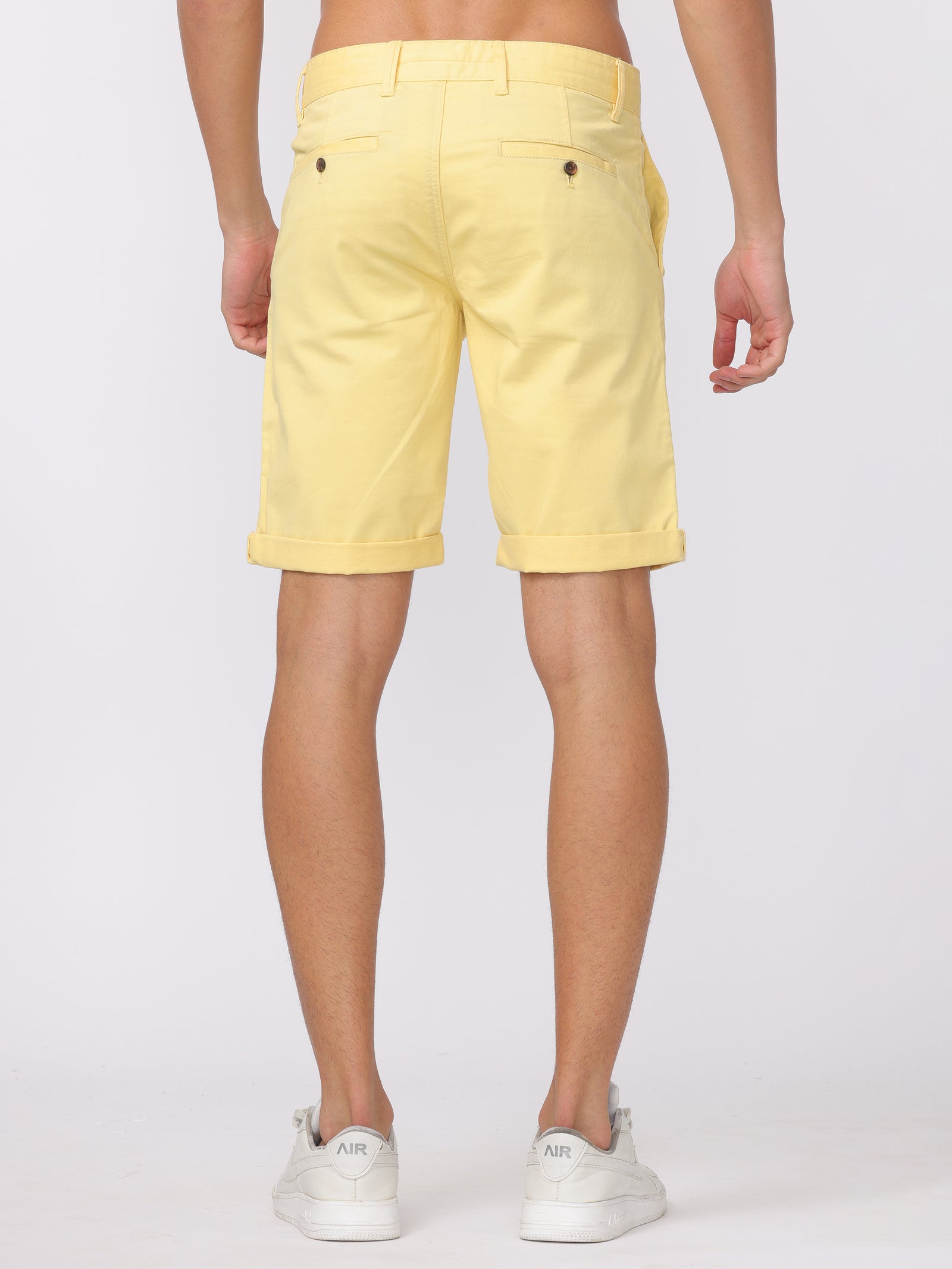 Men Yellow Regular Fit Shorts