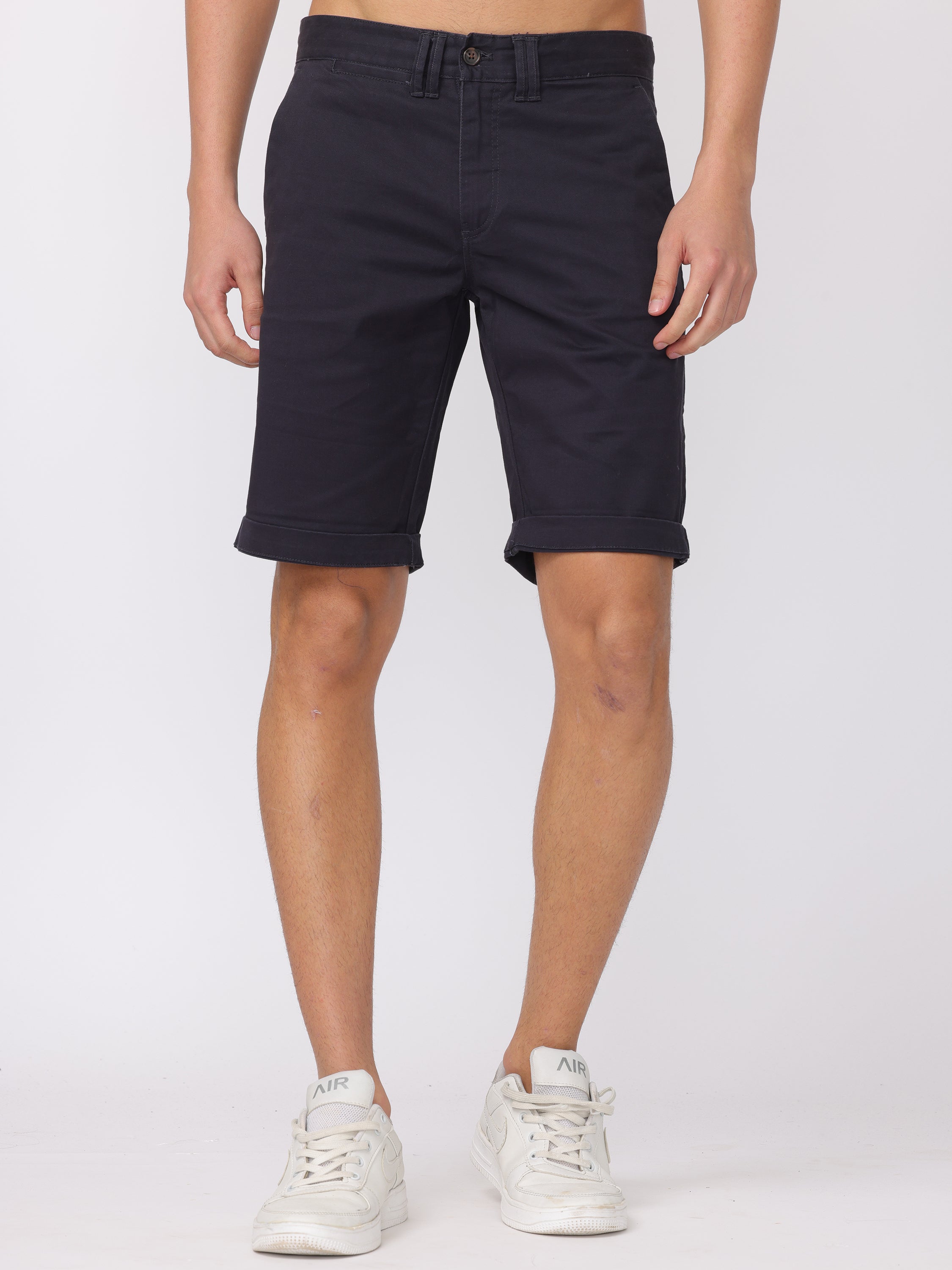 Men Black Regular Fit Shorts