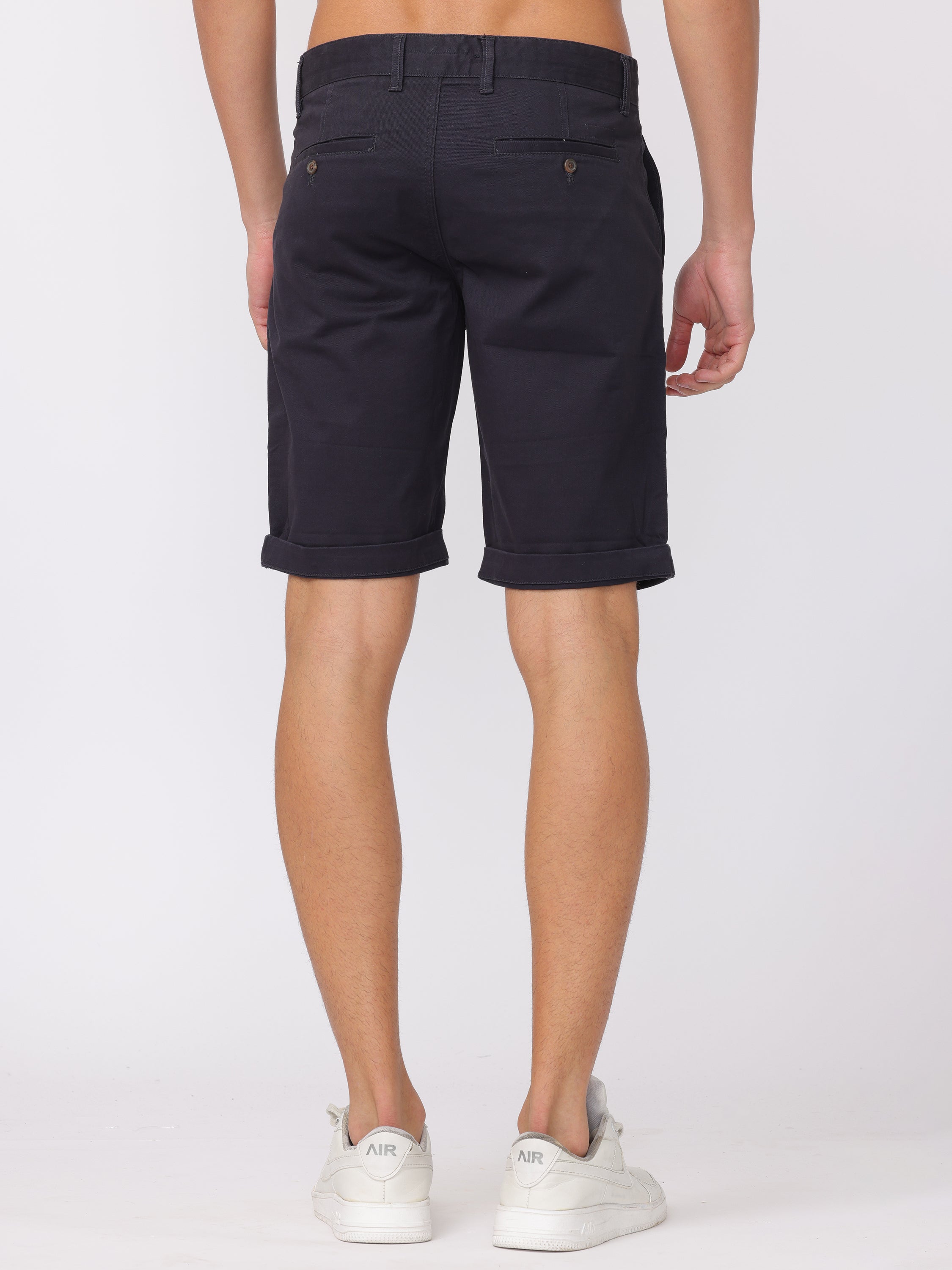 Men Black Regular Fit Shorts