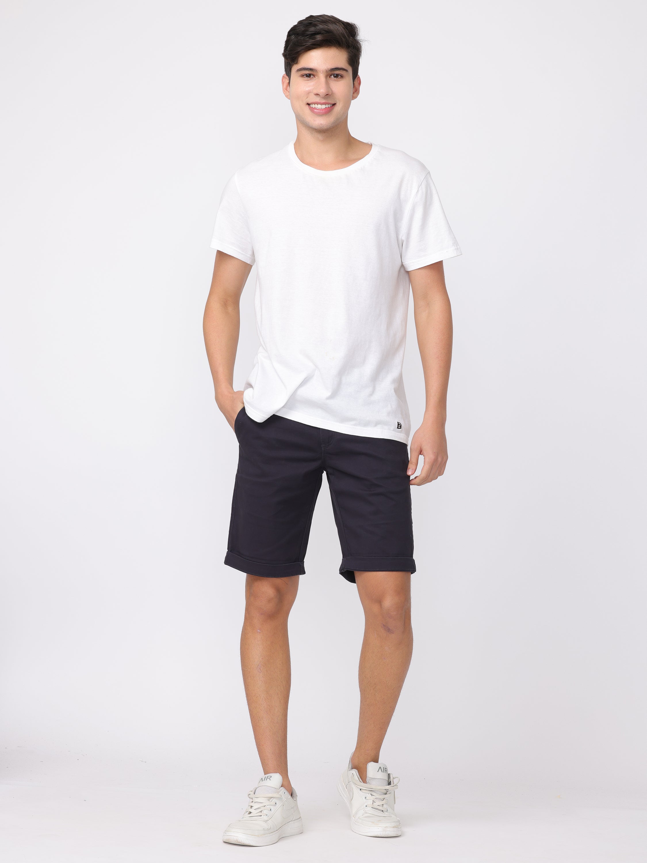 Men Black Regular Fit Shorts