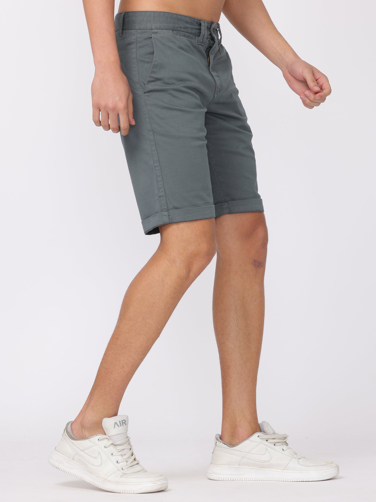 Men Olive Regular Fit Shorts