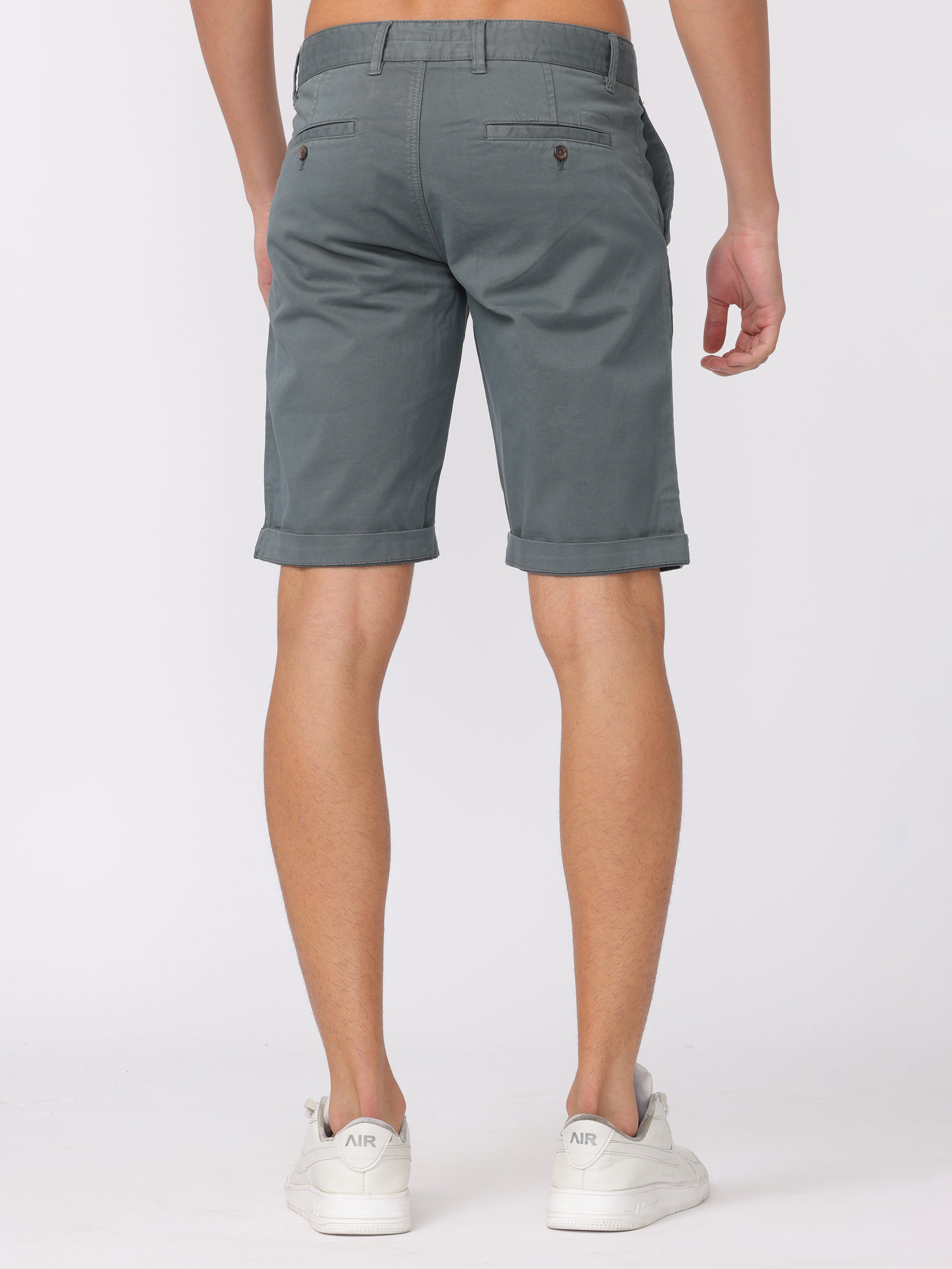 Men Olive Regular Fit Shorts