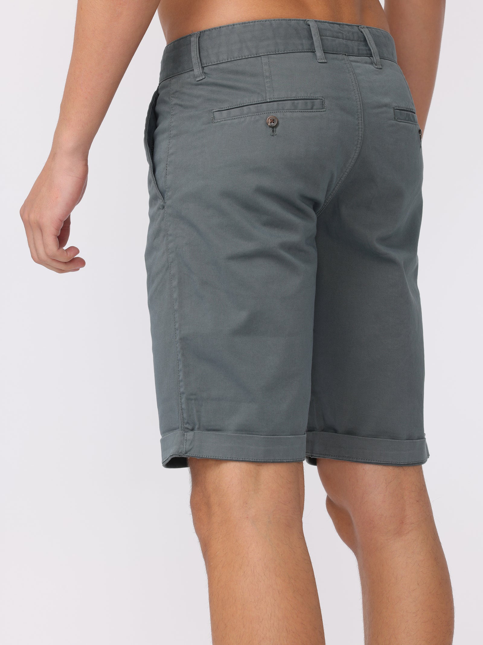 Men Olive Regular Fit Shorts