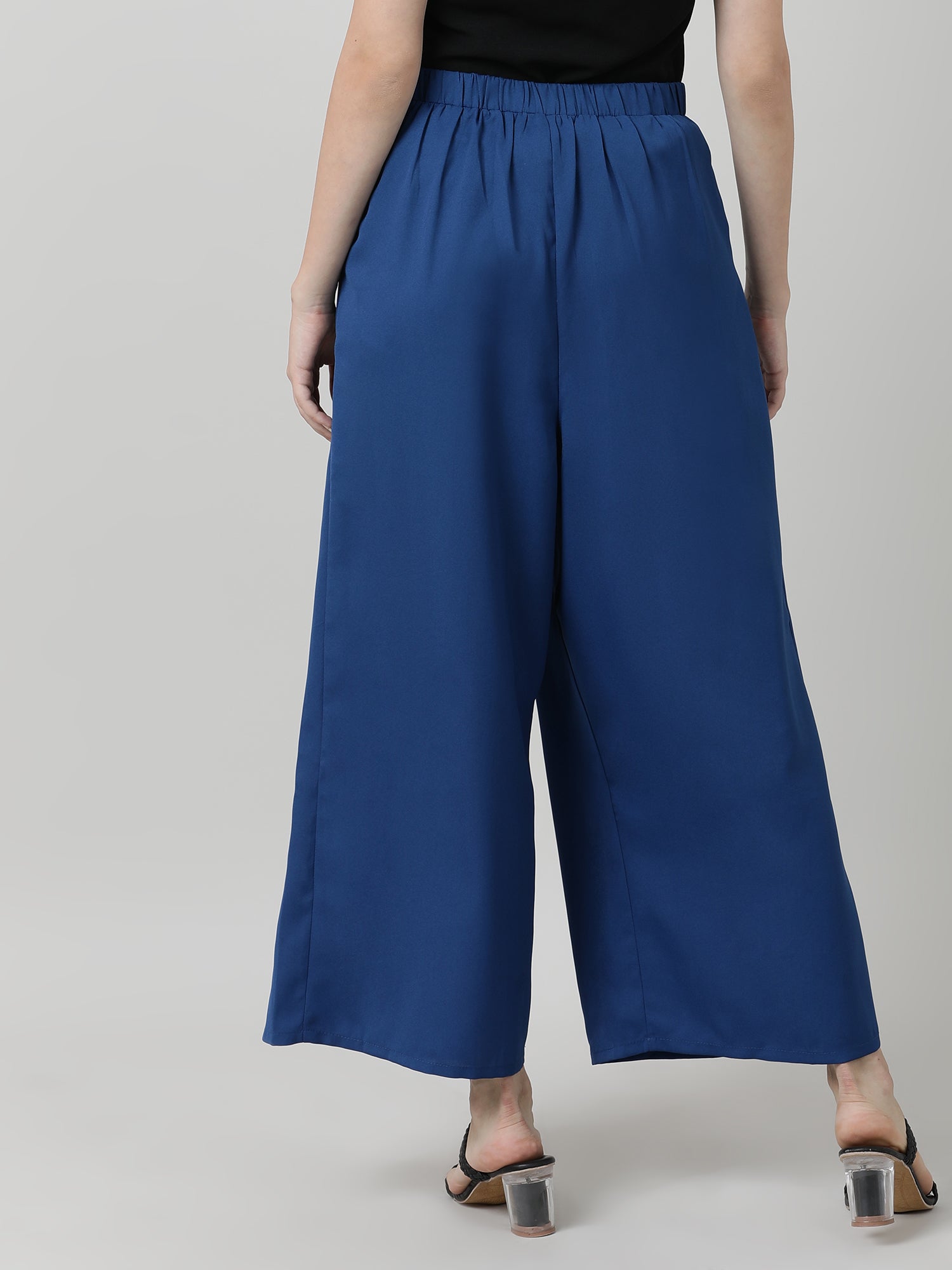 Women Relaxed Fit Royal Blue Pants