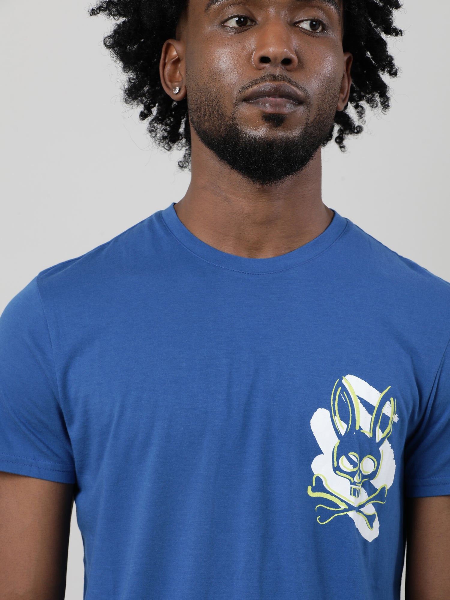 Blue Regular Fit Round Neck T shirt