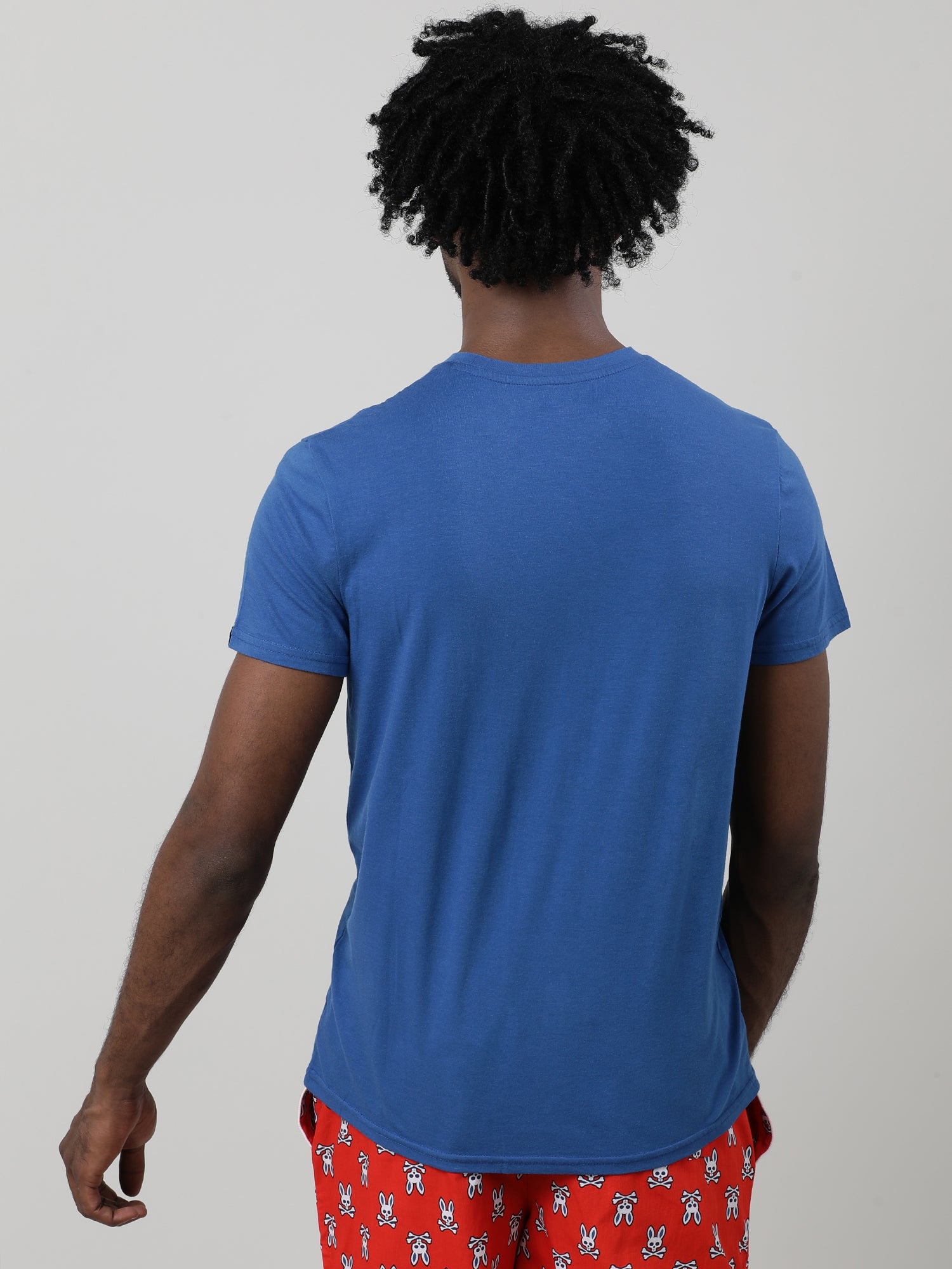 Blue Regular Fit Round Neck T shirt