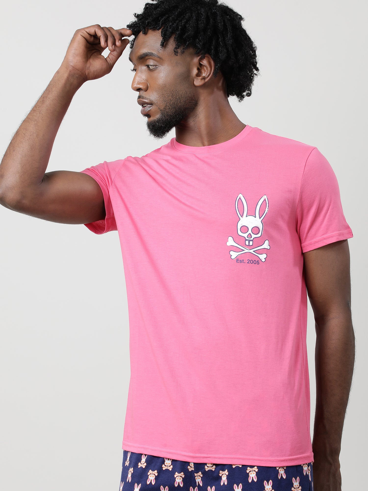 Pink Regular Fit Round Neck T shirt