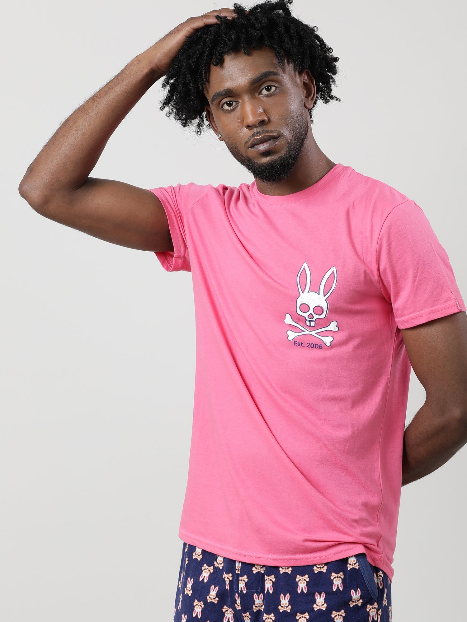 Pink Regular Fit Round Neck T shirt