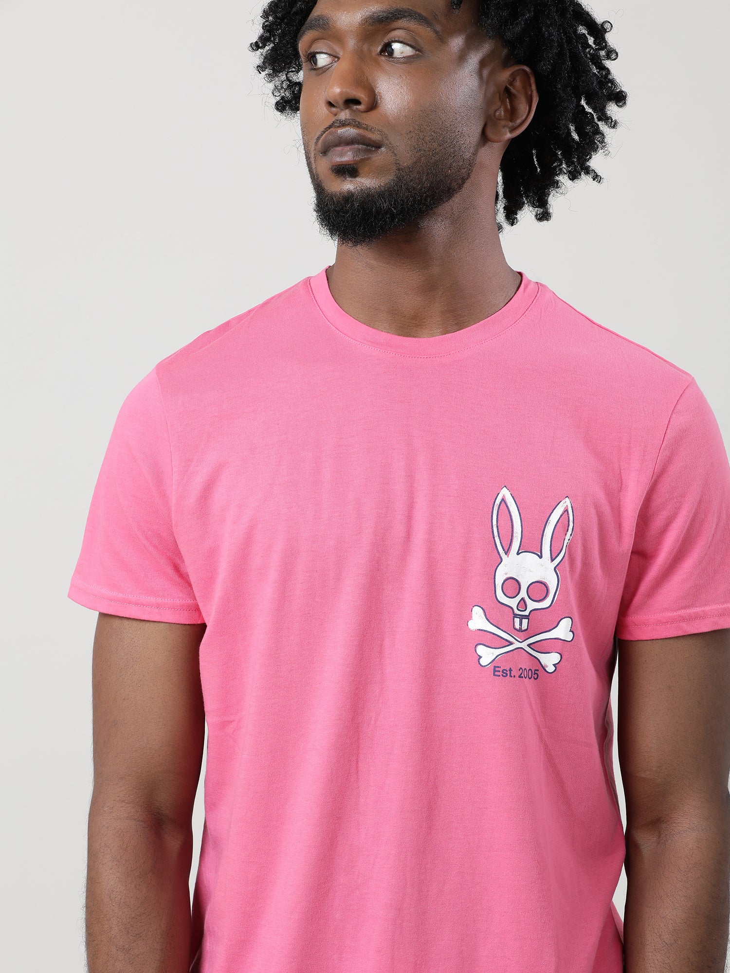 Pink Regular Fit Round Neck T shirt