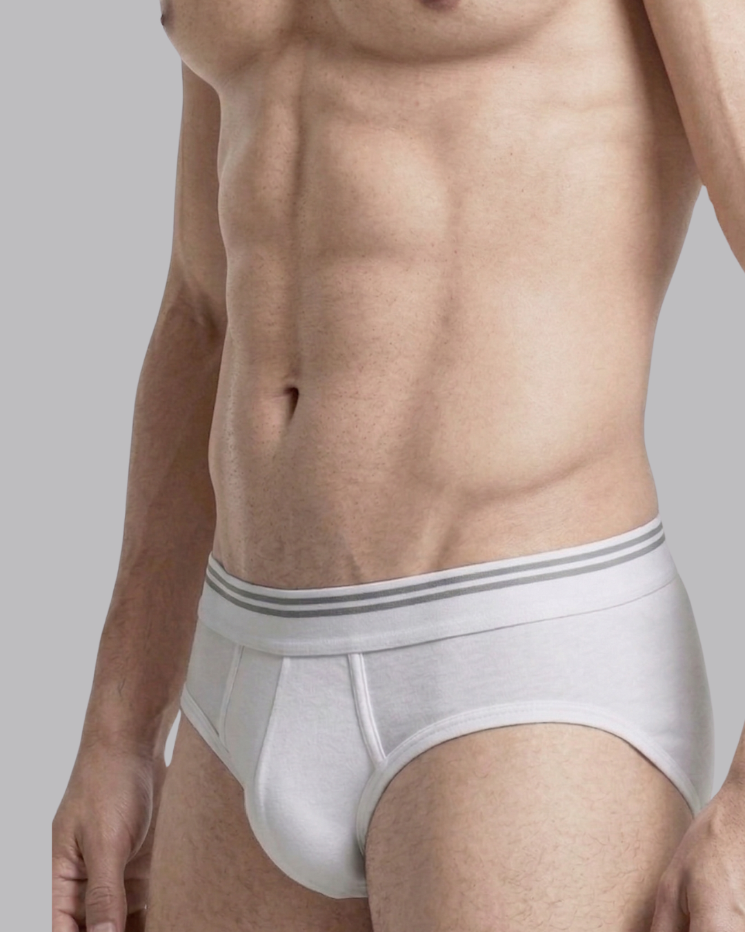 White Men Cotton Stretch Briefs