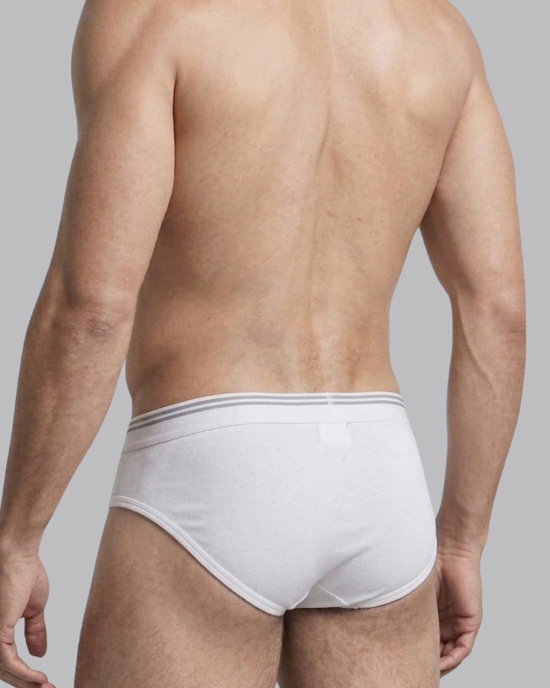 White Men Cotton Stretch Briefs