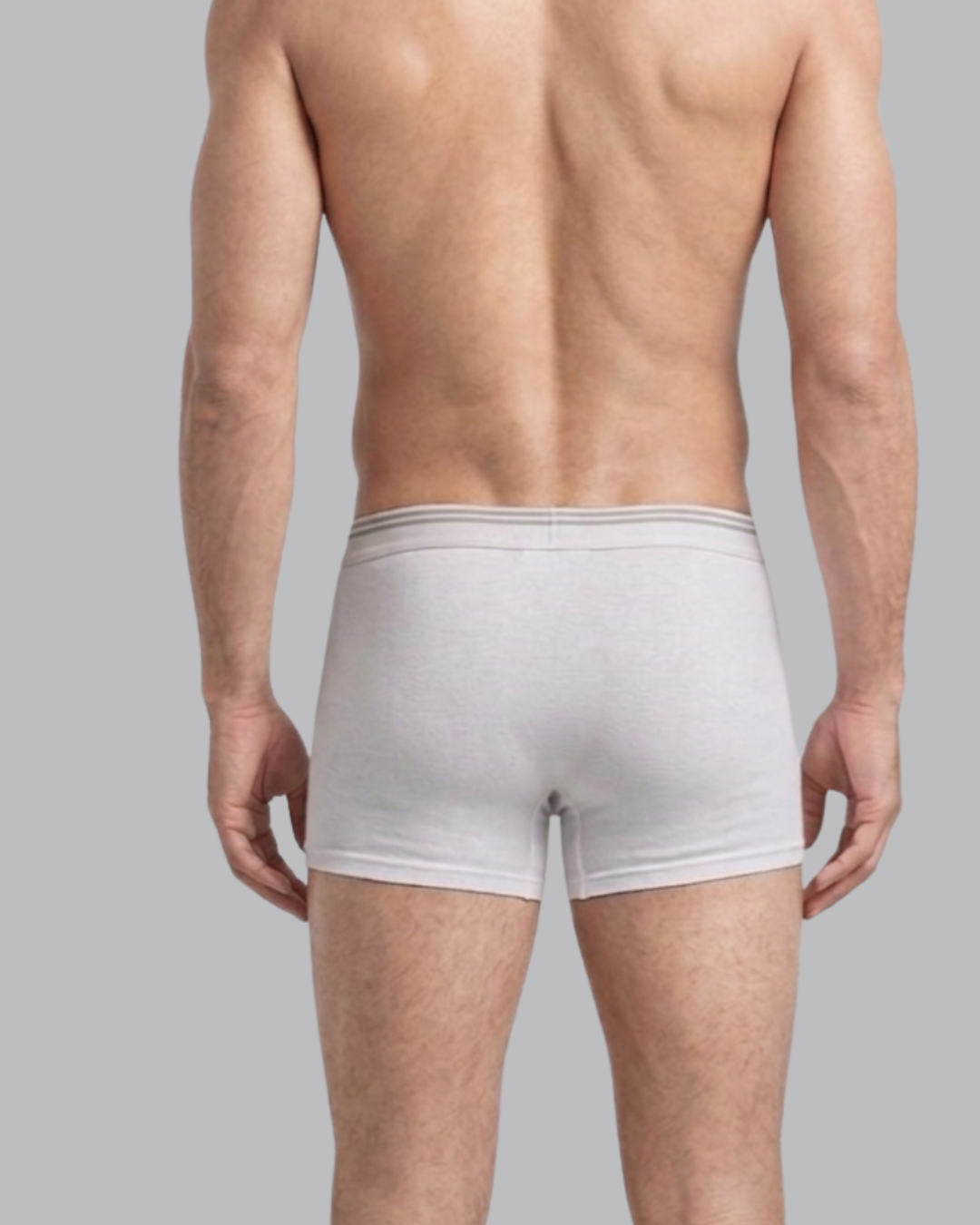 White Men Cotton stretch Trunks
