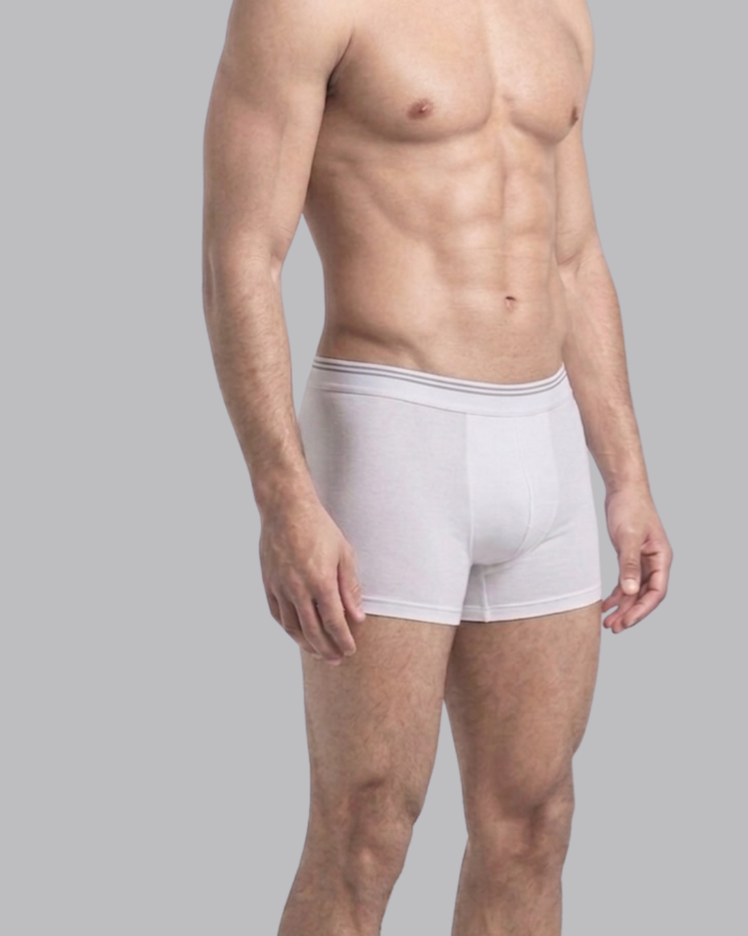 White Men Cotton stretch Trunks