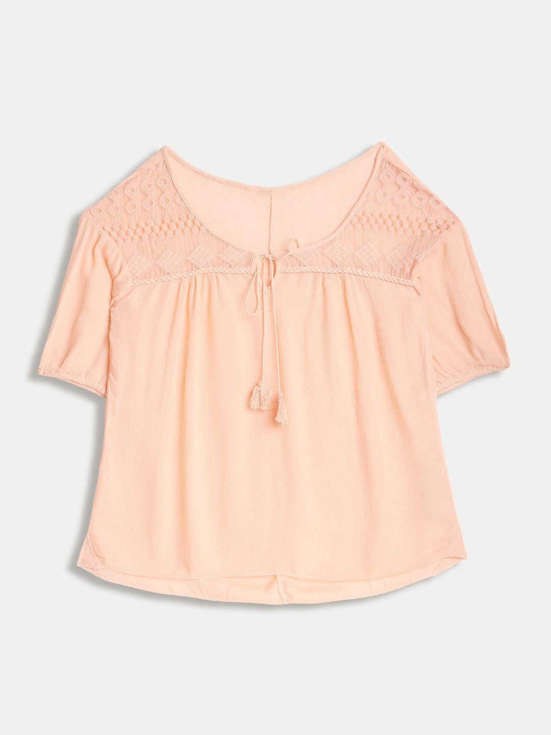 Women Peach Comfort Fit Top