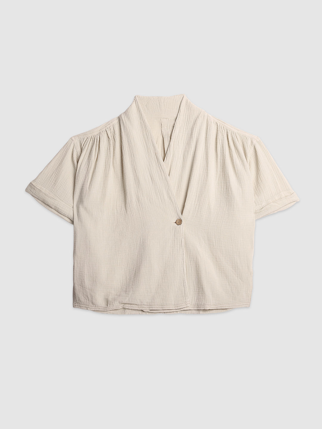 Women Oversize Double Cloth Shirt