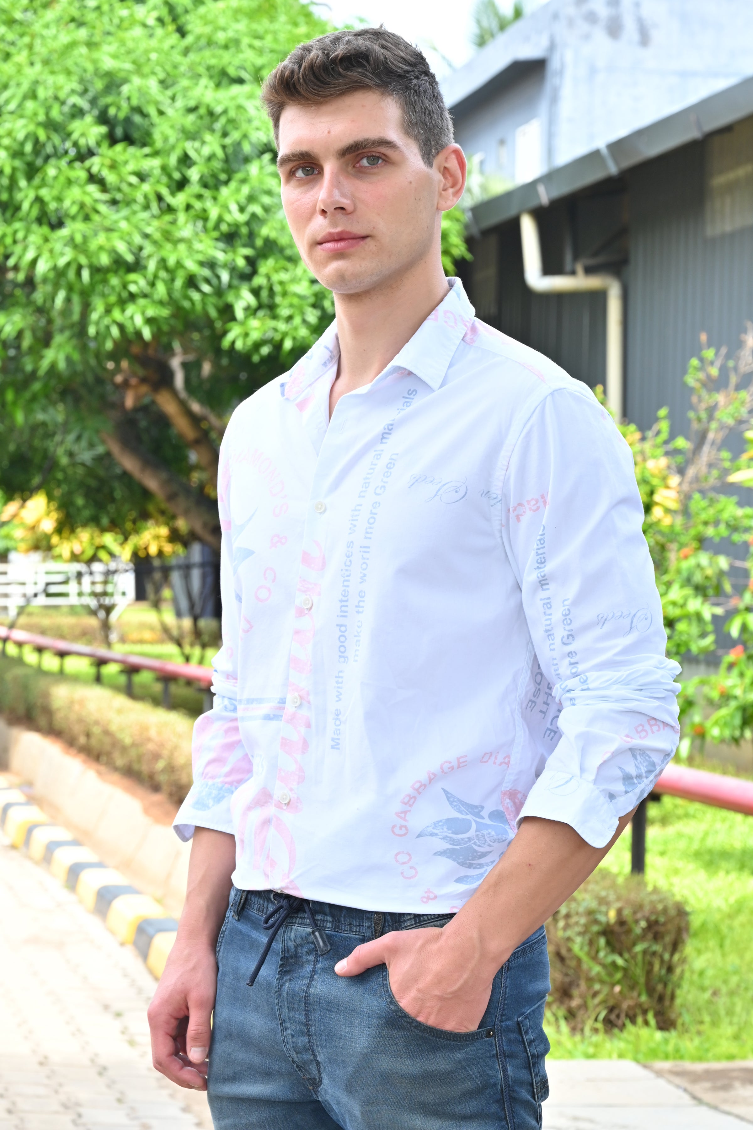 Men Cotton Printed Shirts