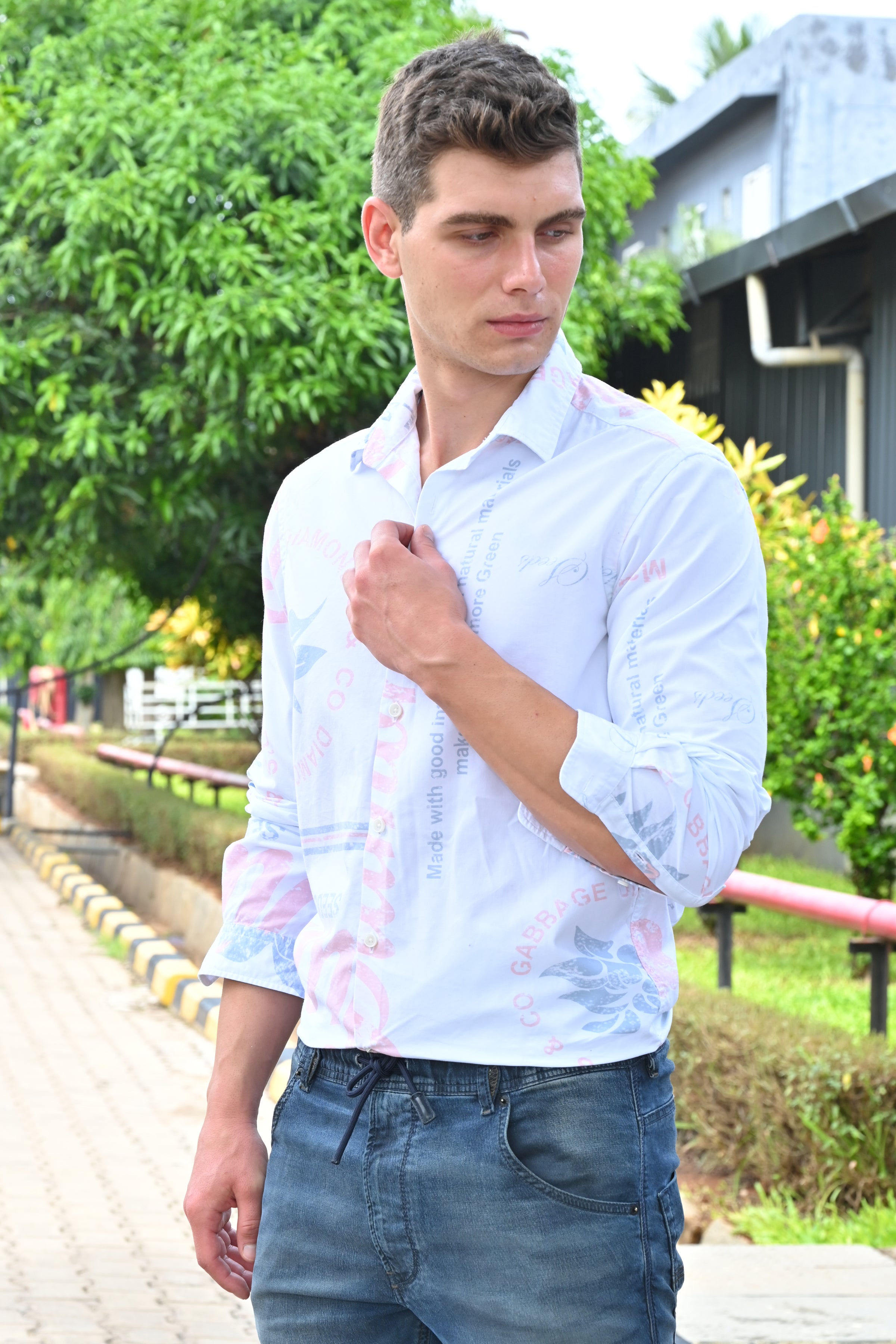 Men Cotton Printed Shirts