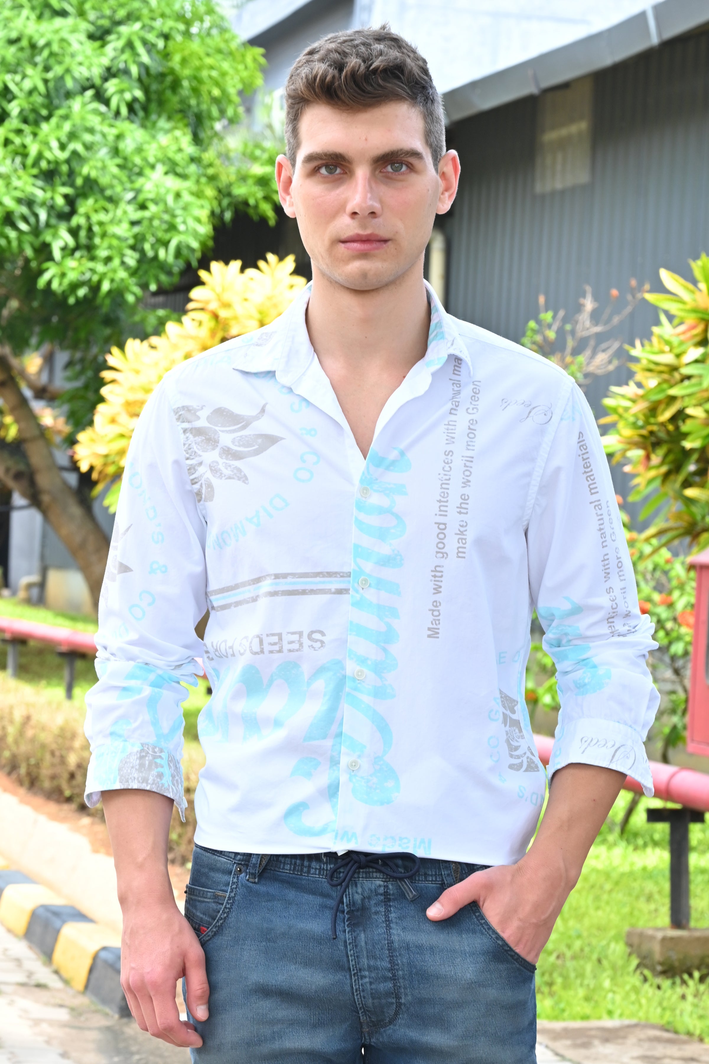 Men Cotton Printed Shirts