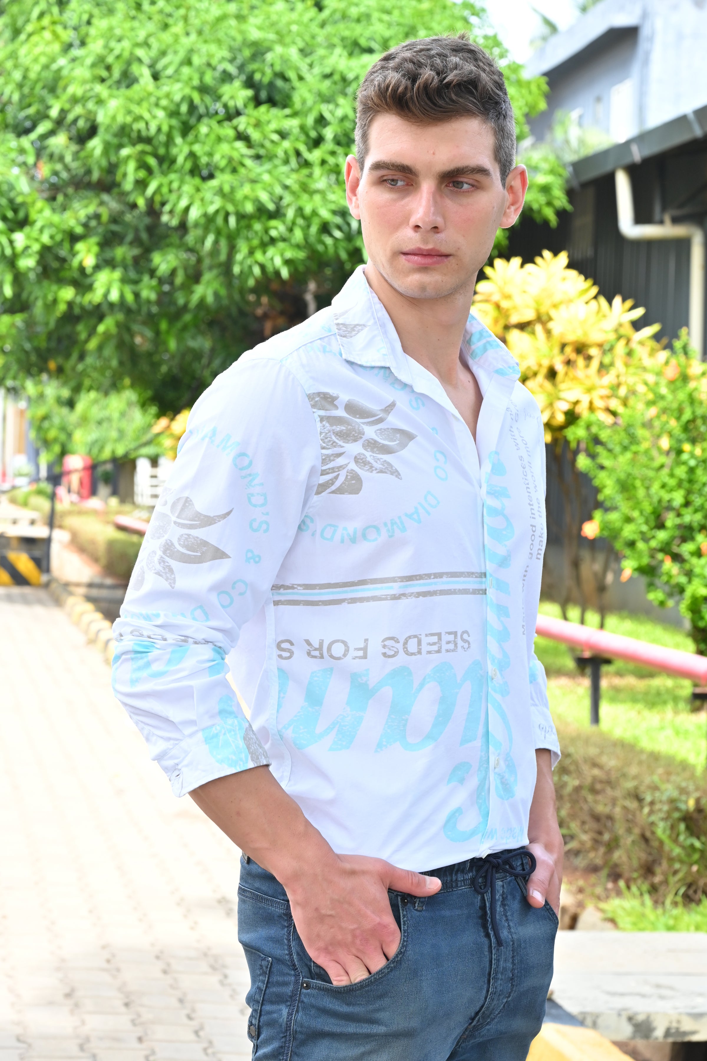 Men Cotton Printed Shirts