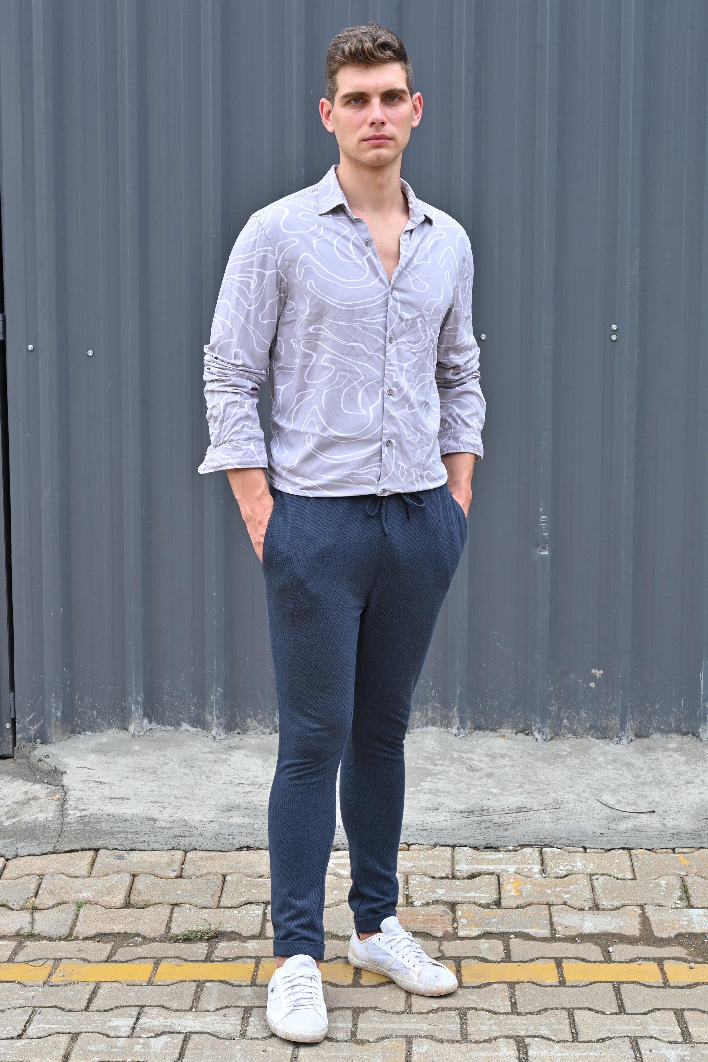 Men Viscose Abstract Print Shirt