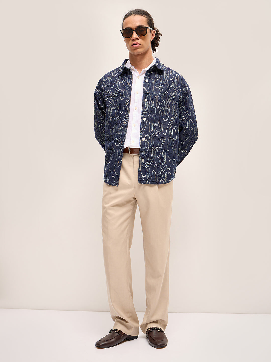 Men Blue Regular Fit Denim Jacket