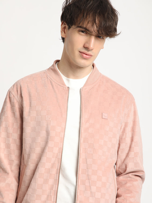 Men  Pink Lightweight Bomber Jacket