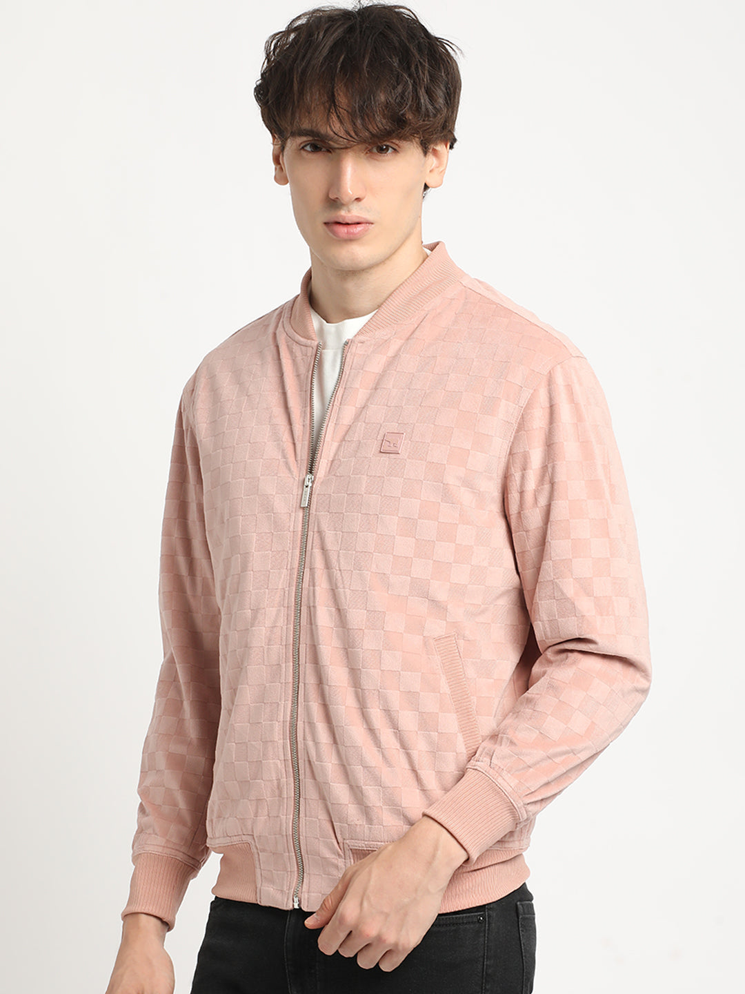 Men  Pink Lightweight Bomber Jacket