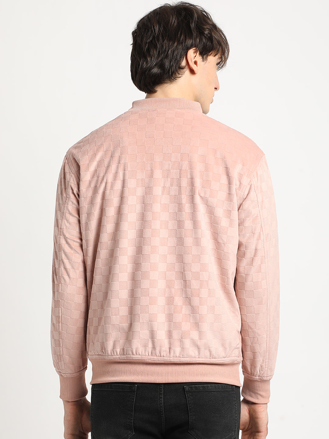 Men  Pink Lightweight Bomber Jacket