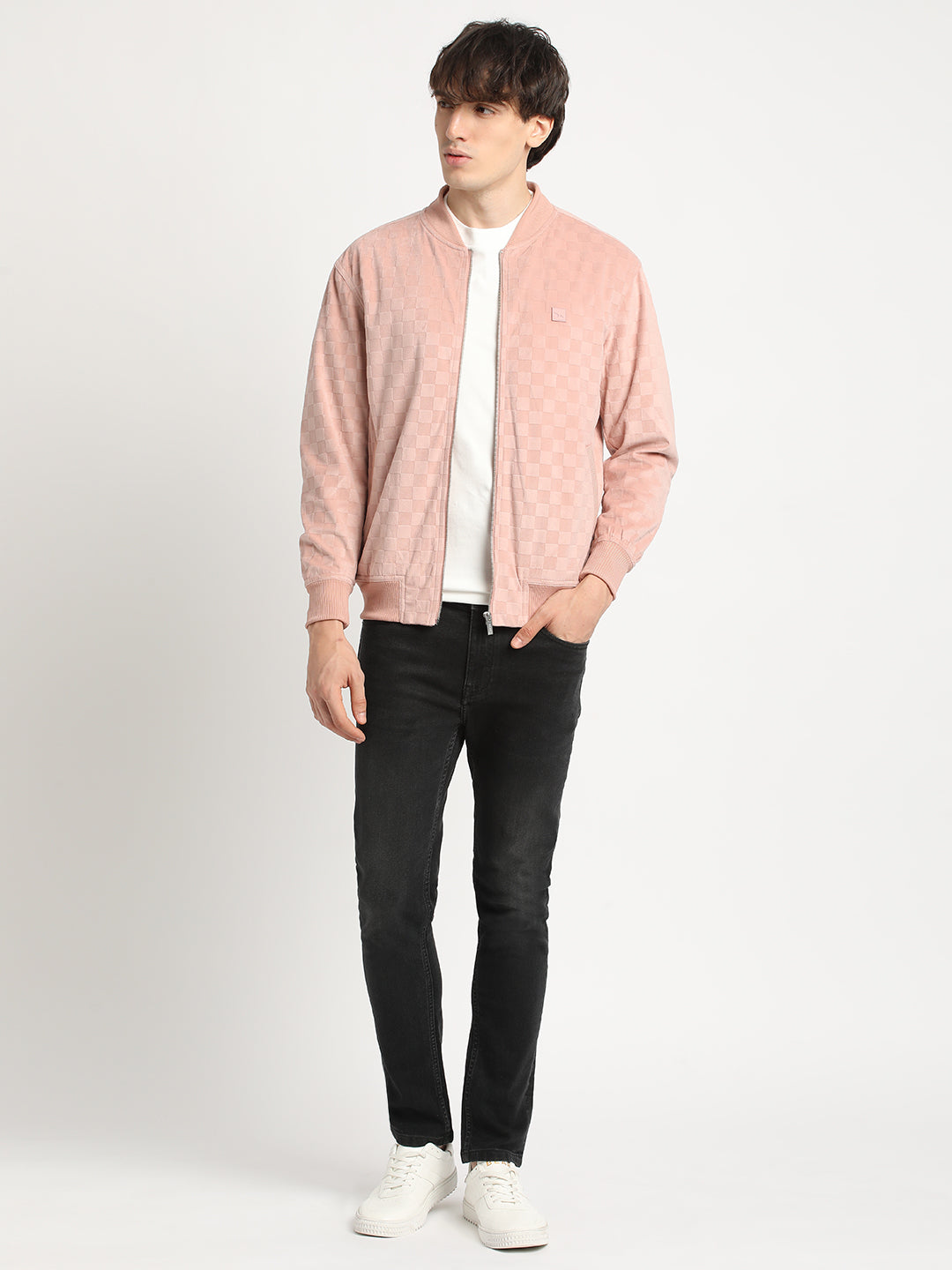 Men  Pink Lightweight Bomber Jacket